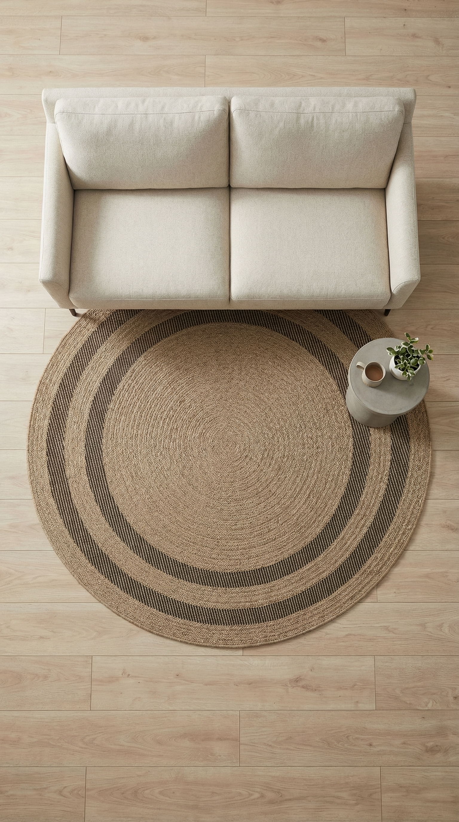 Zev Keten: Yuvarlak Yemek Masası Altına Kusursuz Uyum Sağlayan Halı