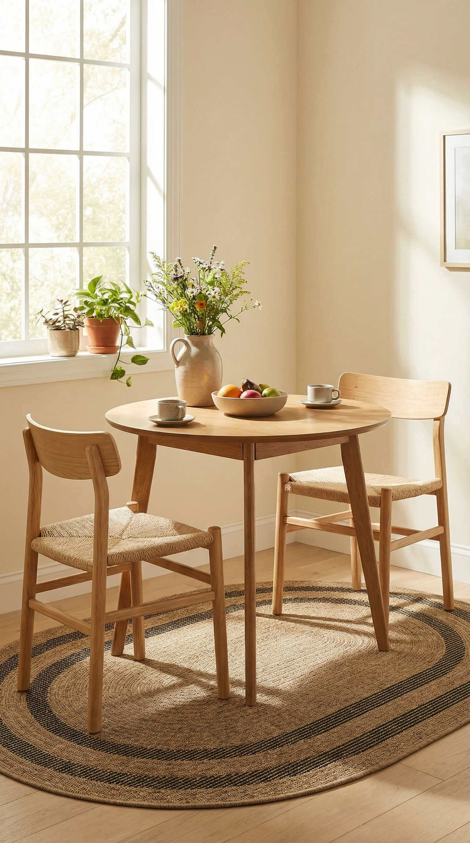 Zev Keten: Dökülme Yapmayan Oval Kesim Hasır Tarzı Salon Halısı