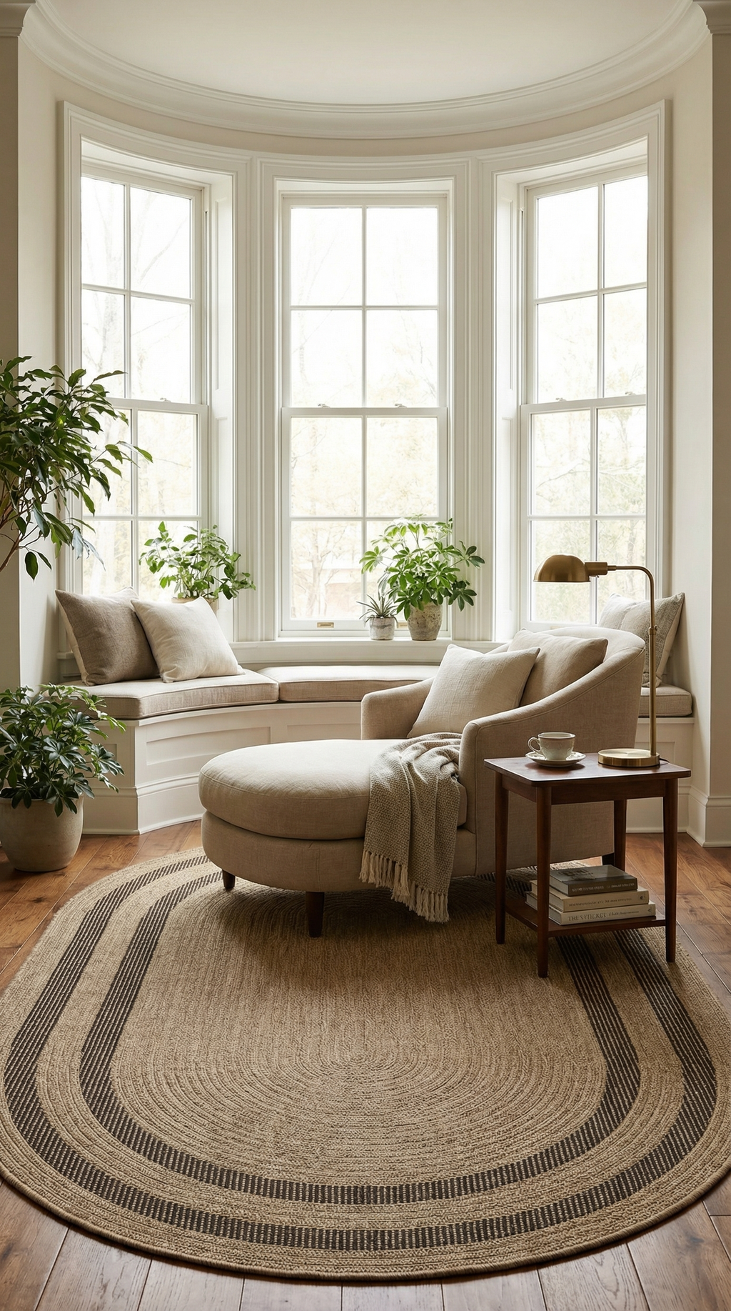 Zev Keten: Dökülme Yapmayan Oval Kesim Hasır Tarzı Salon Halısı