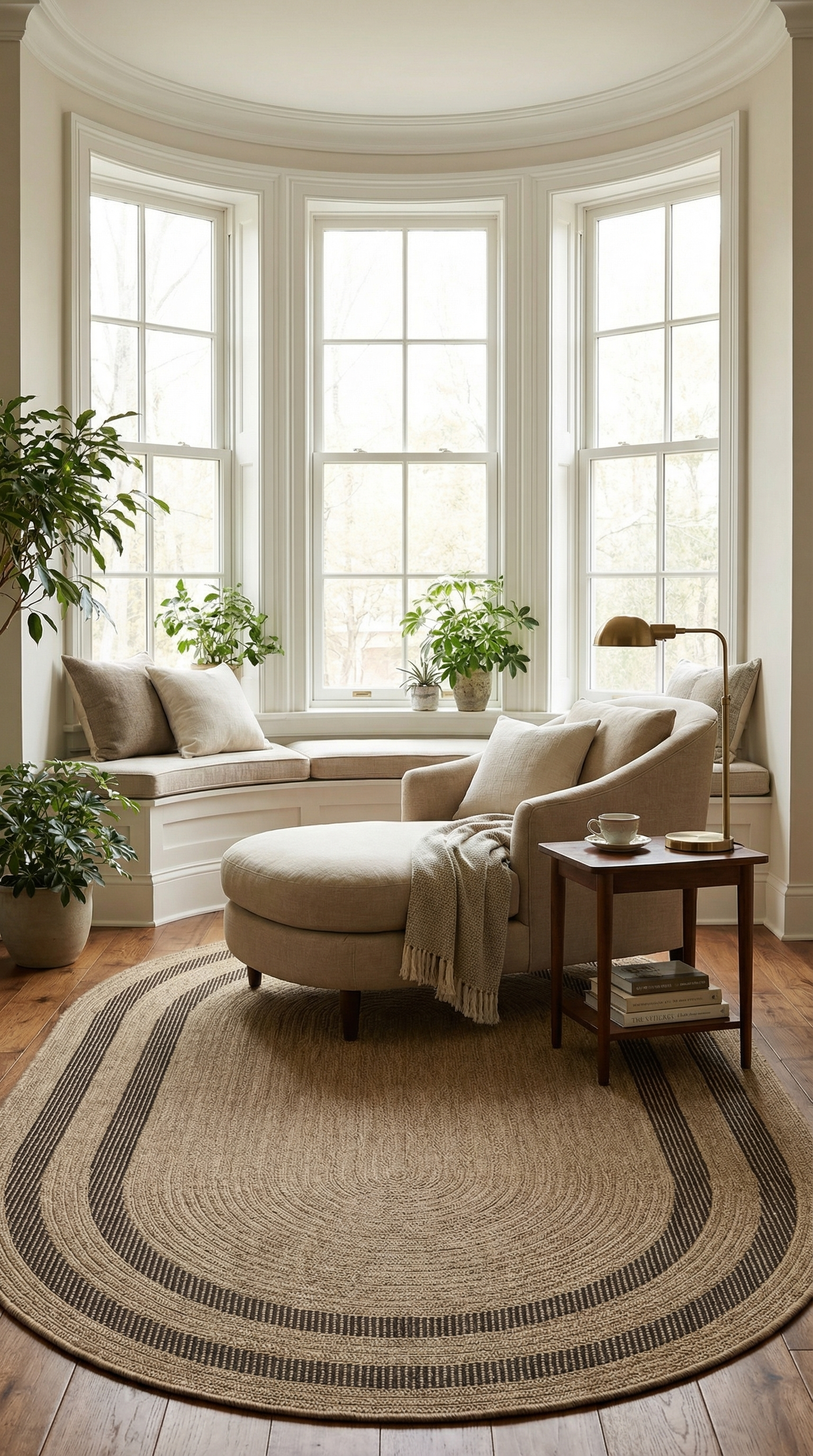 Zev Keten: Dökülme Yapmayan Oval Kesim Hasır Tarzı Salon Halısı