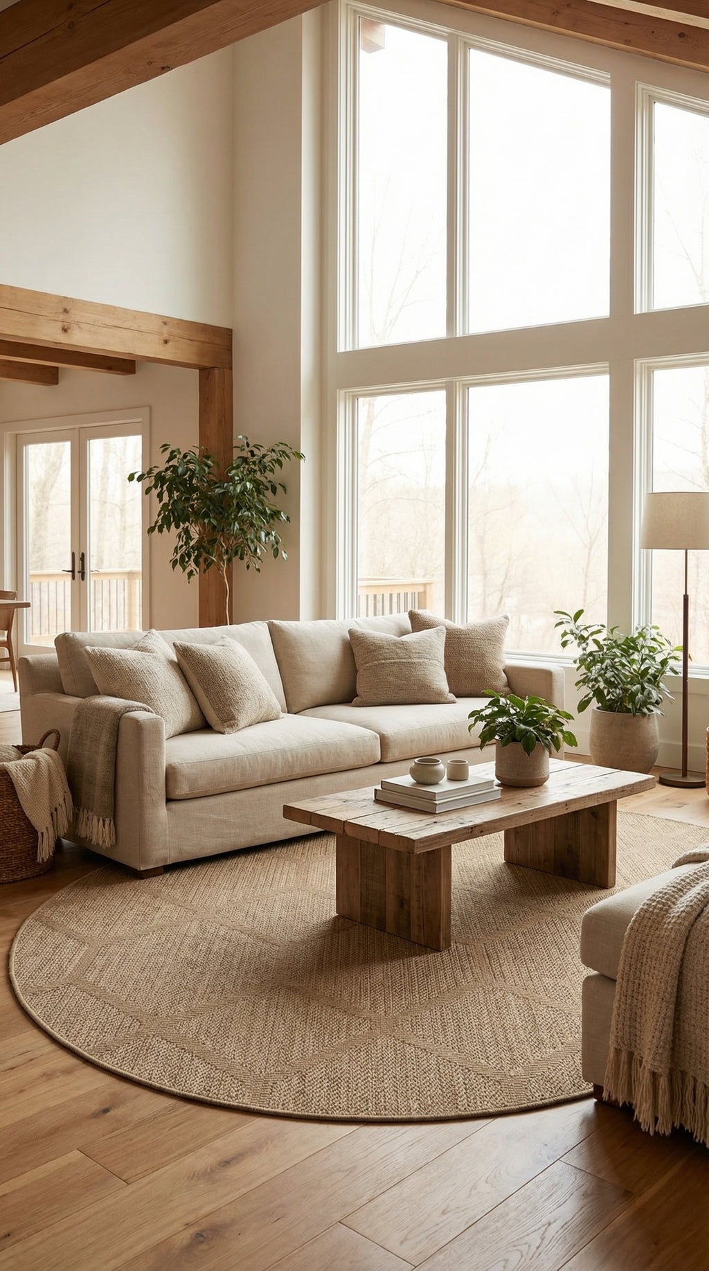 Zev Keten: Mekanın Merkezini Belirleyen Yuvarlak Özel Kesim Halı Özel Ölçü ✂