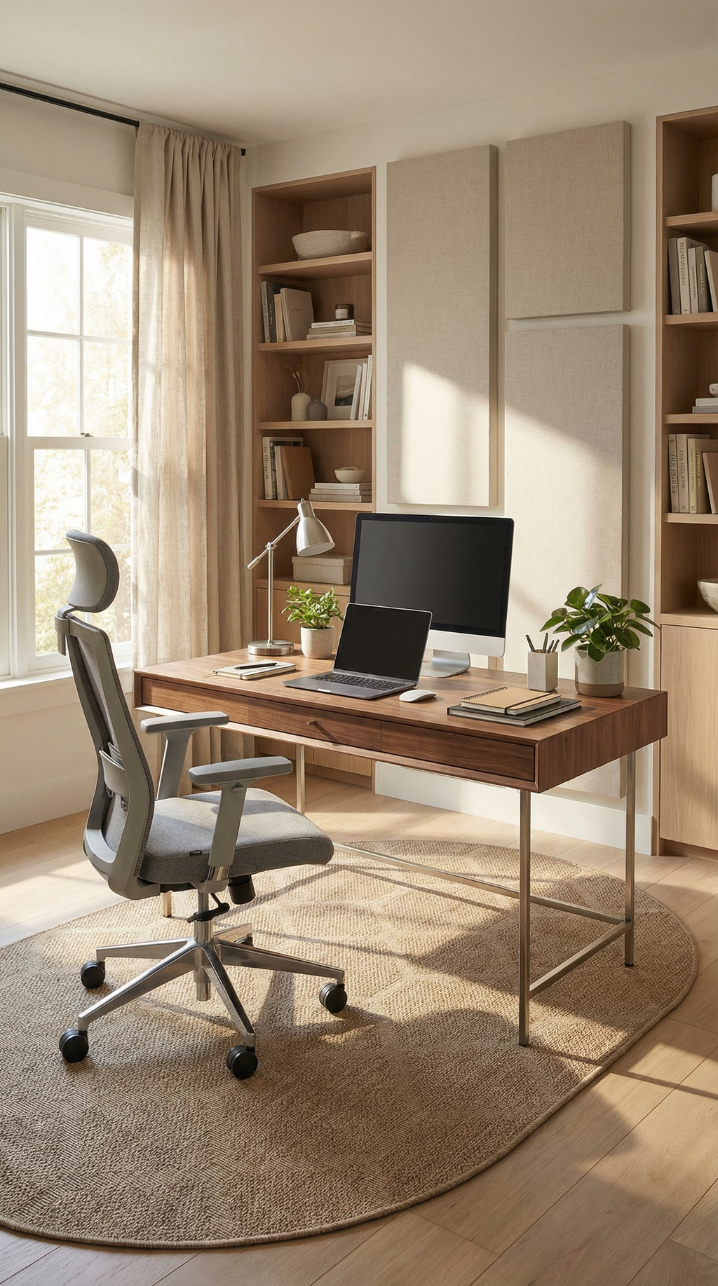 Zev Keten Oval: Köşesiz Zarafet Sunan Özel Kesim Jüt Görünümlü Halı Özel Ölçü ✂