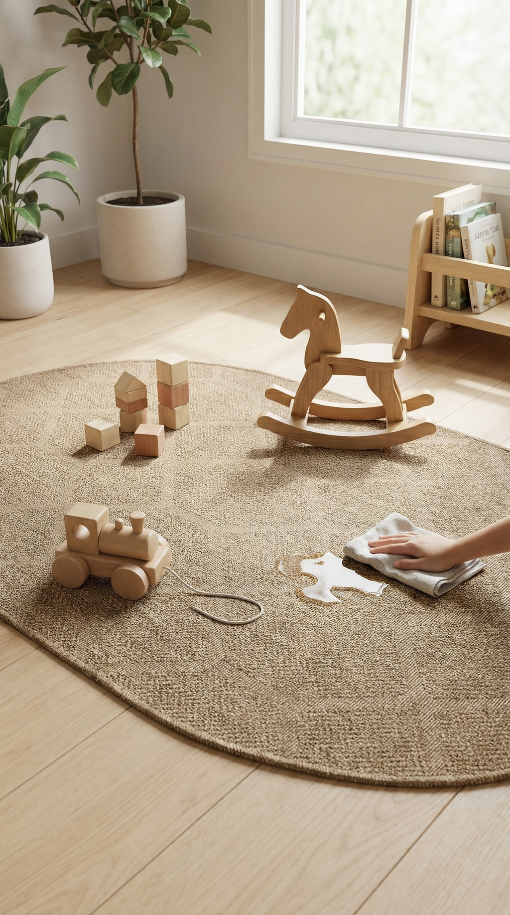 Zev Keten Oval: Köşesiz Zarafet Sunan Özel Kesim Jüt Görünümlü Halı Özel Ölçü ✂