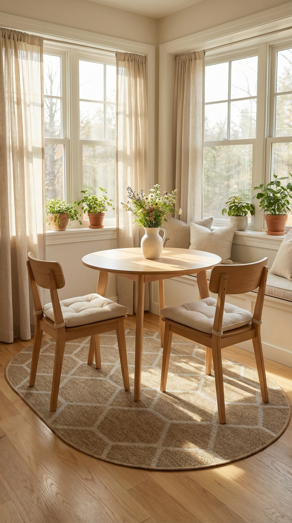 Zev Keten: Kısıtlayıcı Çizgileri Kaldıran Oval Formda Hasır Tarzı Halı Özel Ölçü ✂