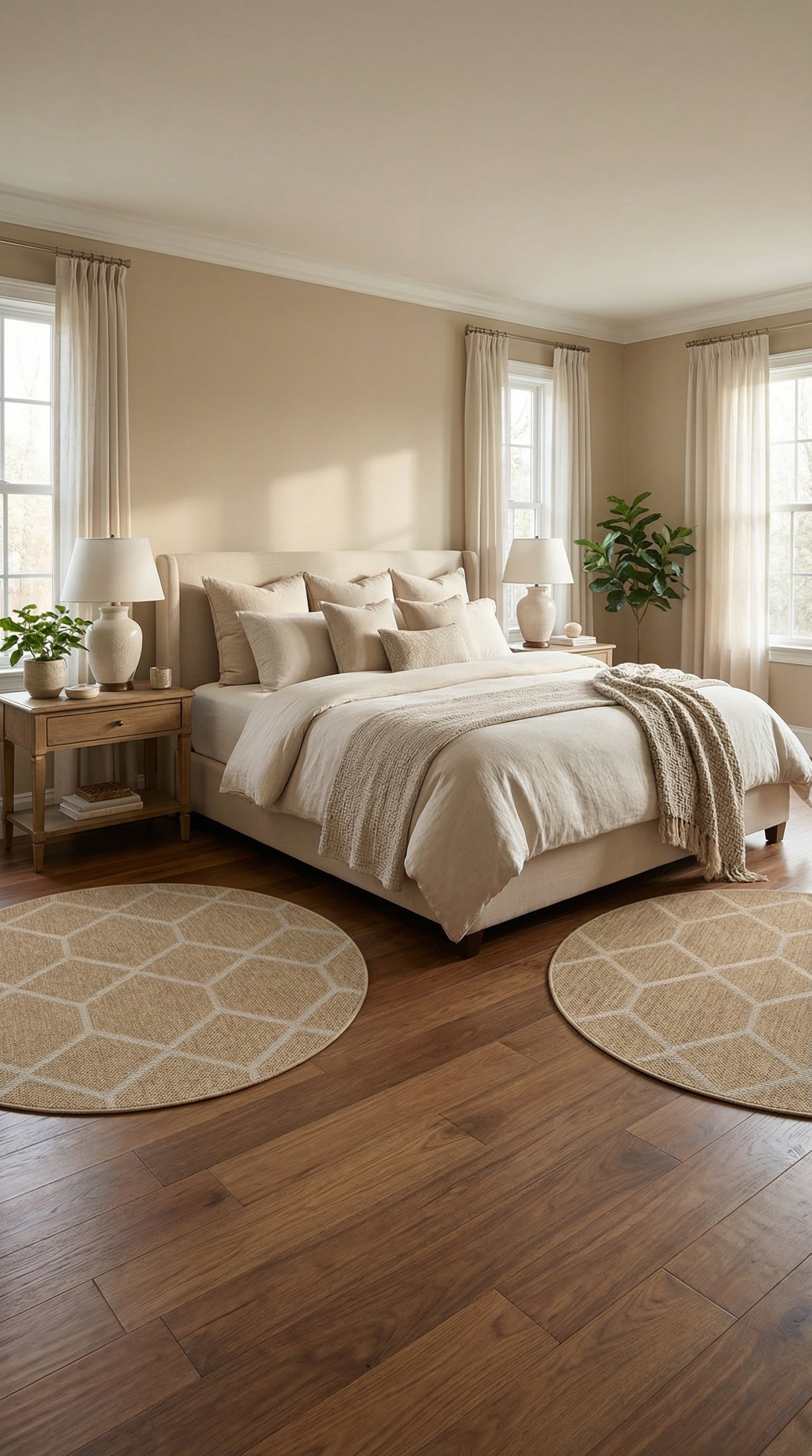 Zev Keten Daire: Köşesiz Şıklık Sunan Kolay Temizlenir Özel Kesim Halı Özel Ölçü ✂