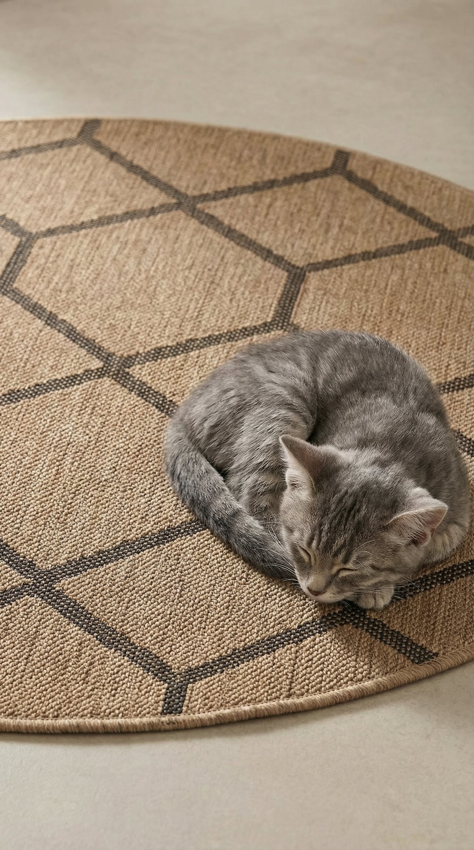 Zev Keten: Çocuk Odası ve Mutfaklar İçin İdeal Yuvarlak Hasır Halı Özel Ölçü ✂