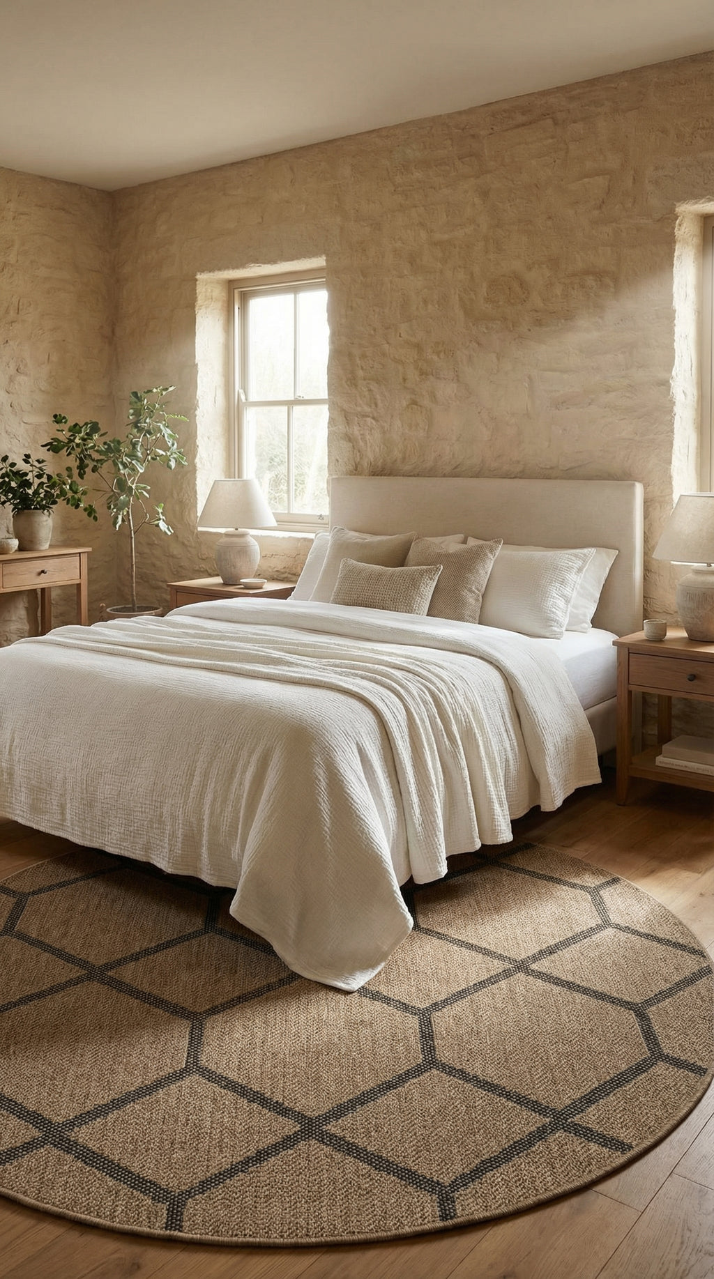 Zev Keten: Çocuk Odası ve Mutfaklar İçin İdeal Yuvarlak Hasır Halı Özel Ölçü ✂