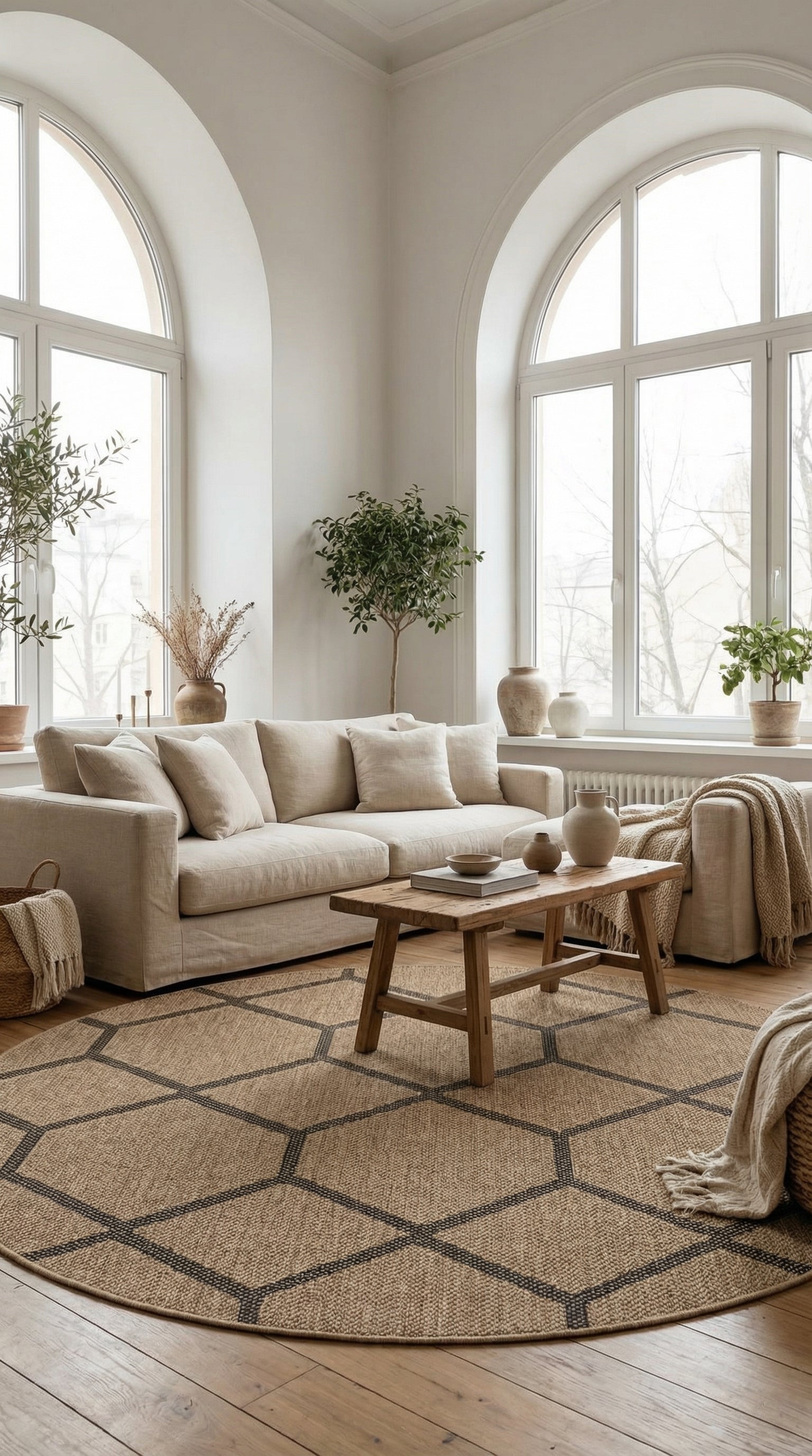 Zev Keten: Çocuk Odası ve Mutfaklar İçin İdeal Yuvarlak Hasır Halı Özel Ölçü ✂