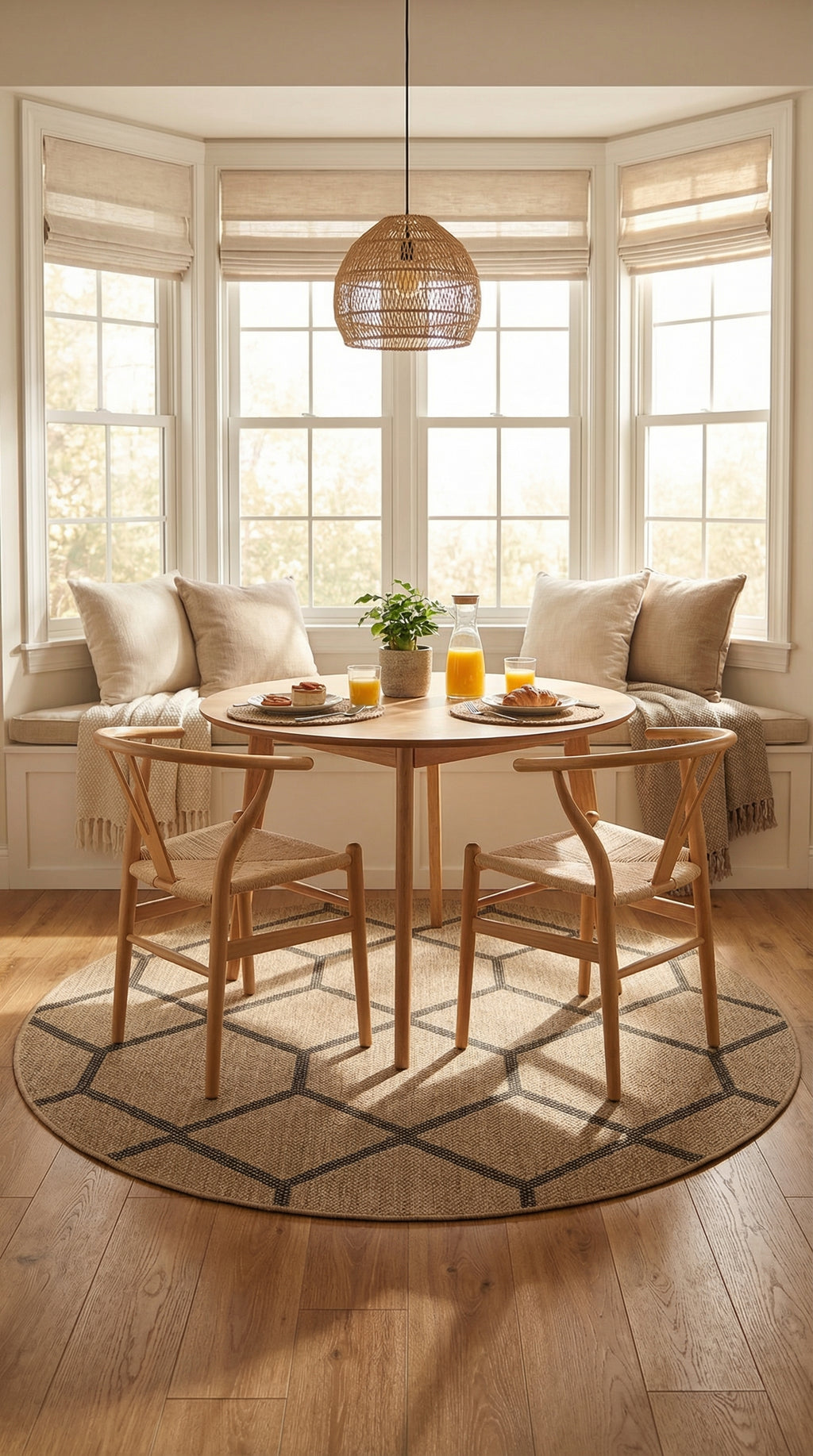 Zev Keten: Çocuk Odası ve Mutfaklar İçin İdeal Yuvarlak Hasır Halı Özel Ölçü ✂