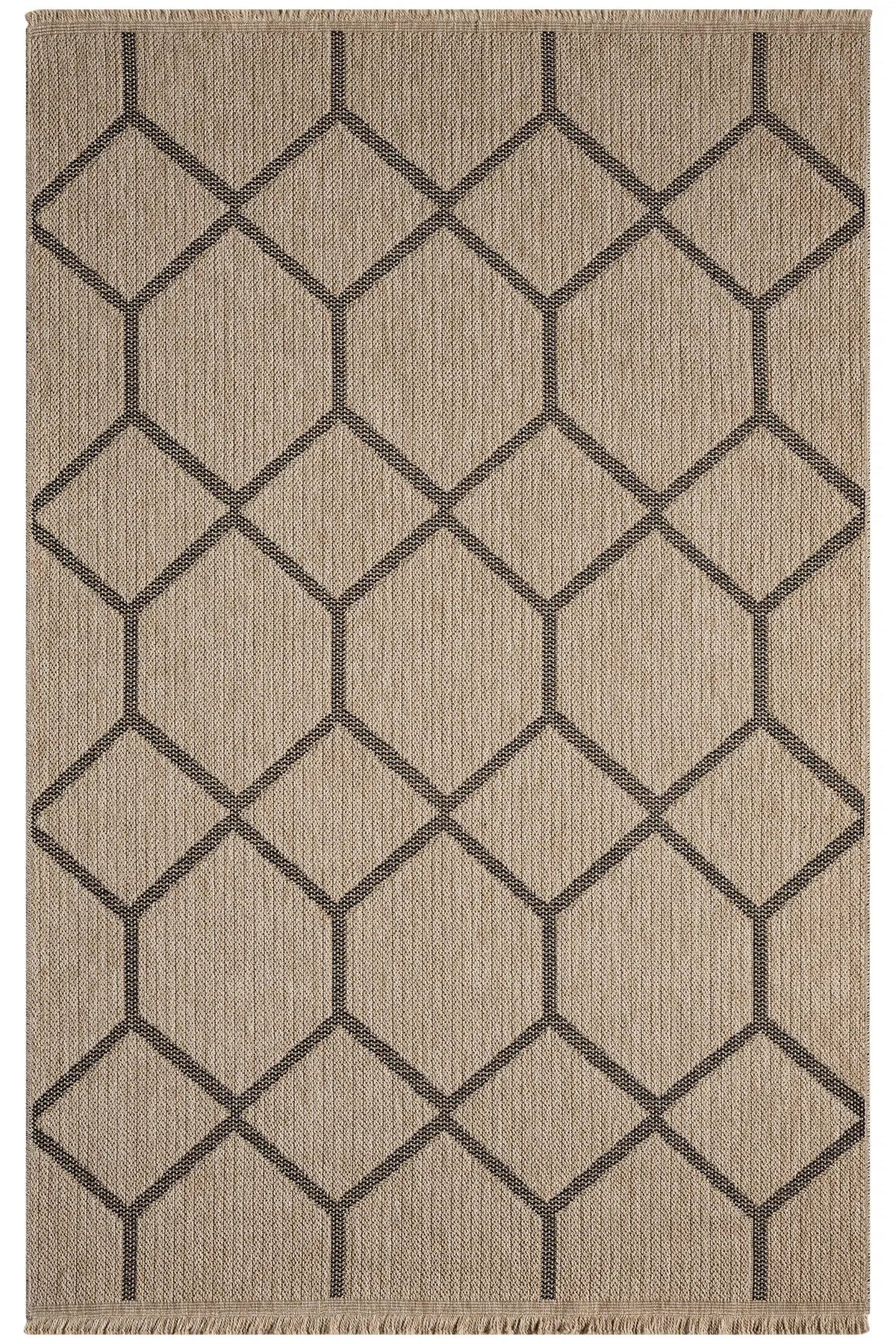 Zev Keten: Nötr Tonlarıyla İskandinav ve Minimalist Dekorasyon Halısı Özel Ölçü ✂