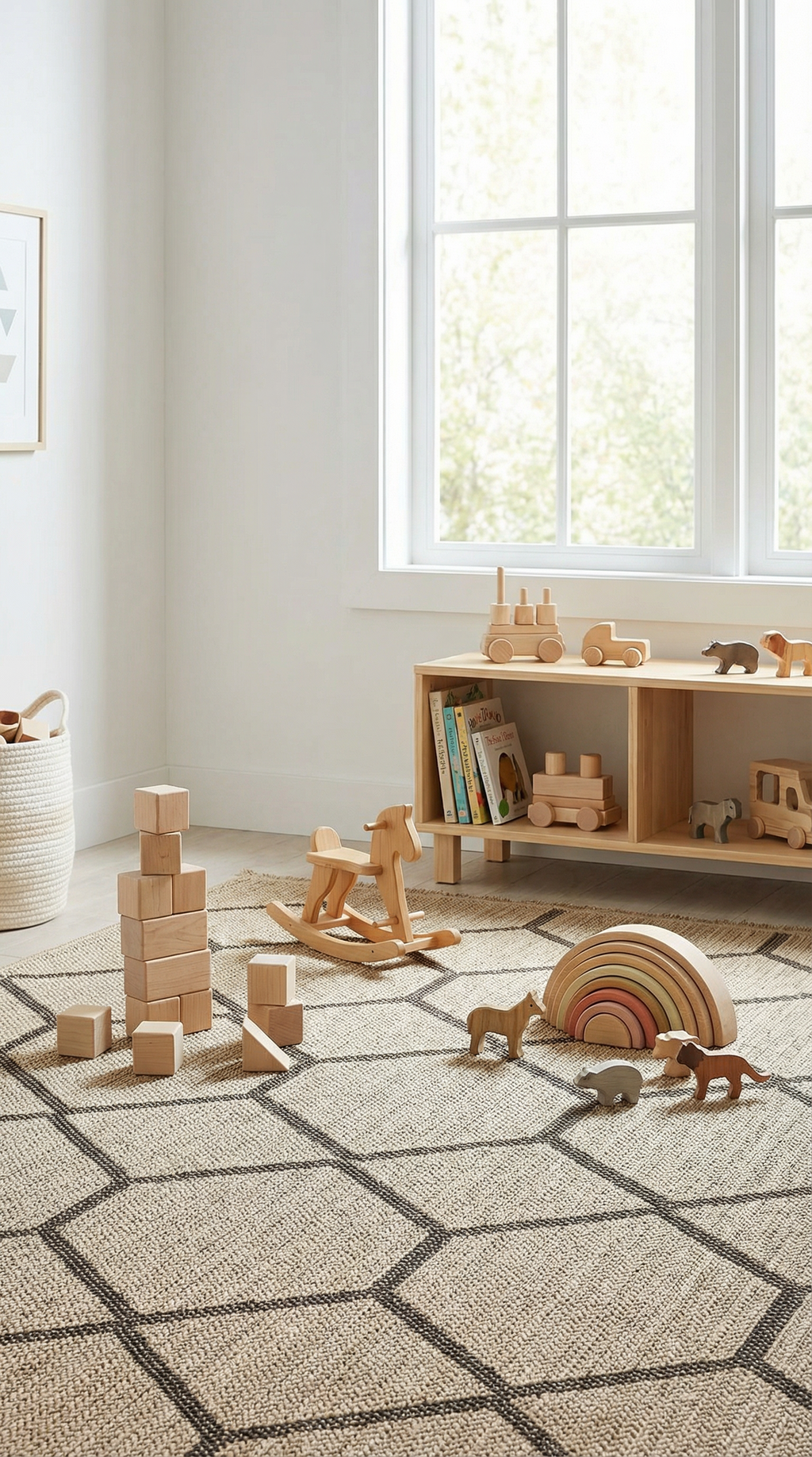 Zev Keten: Nötr Tonlarıyla İskandinav ve Minimalist Dekorasyon Halısı Özel Ölçü ✂