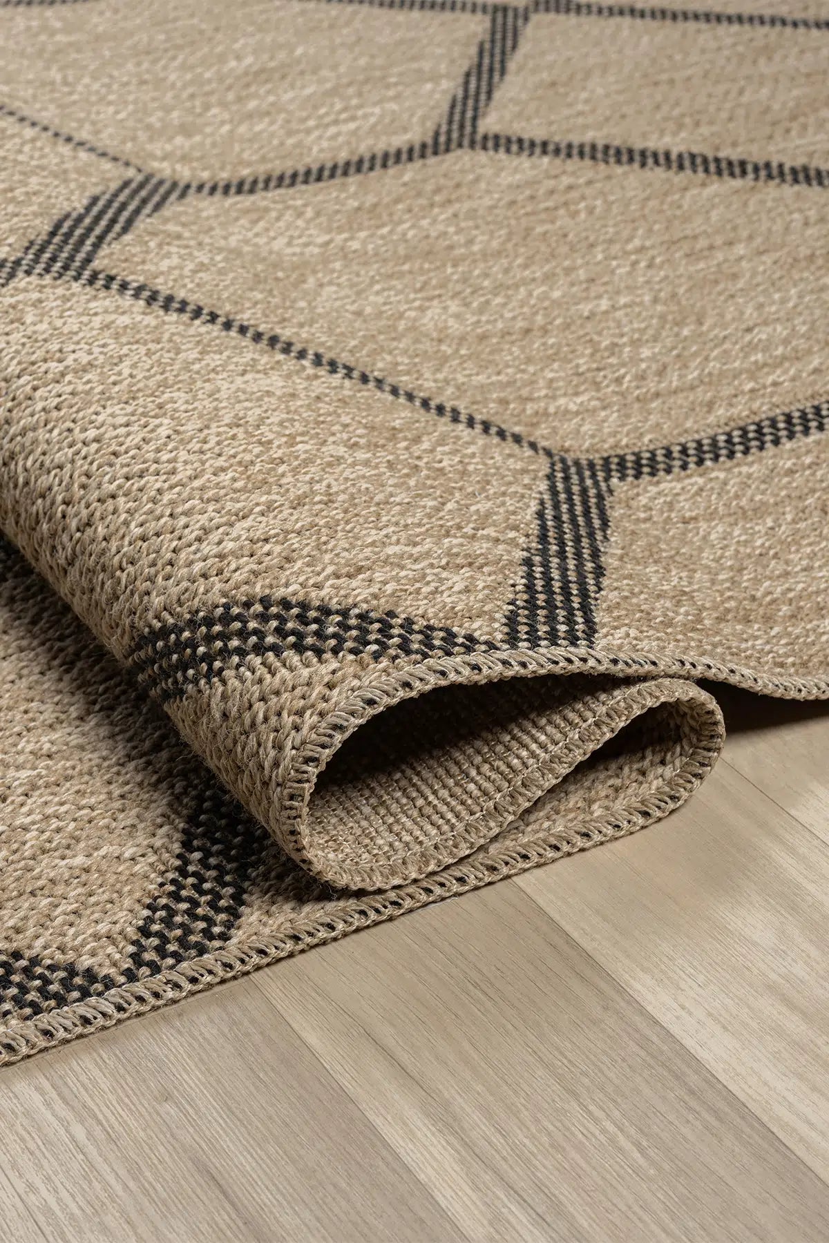 Zev Keten: Nötr Tonlarıyla İskandinav ve Minimalist Dekorasyon Halısı Özel Ölçü ✂