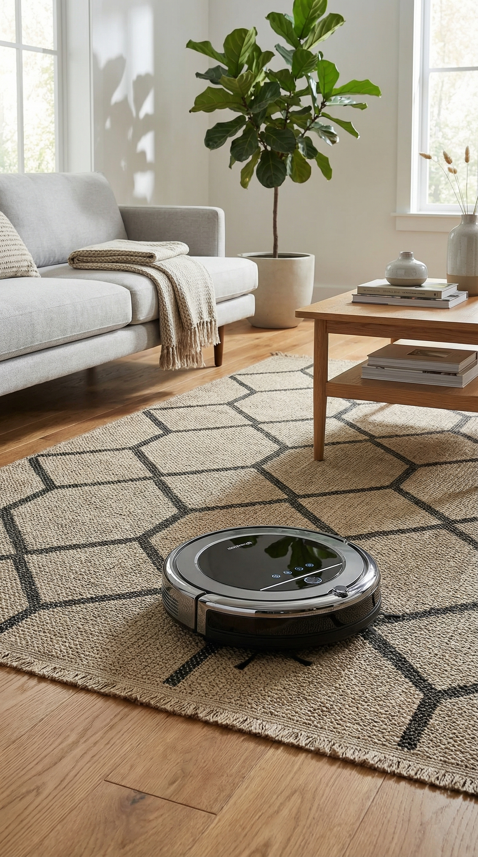 Zev Keten: Nötr Tonlarıyla İskandinav ve Minimalist Dekorasyon Halısı Özel Ölçü ✂