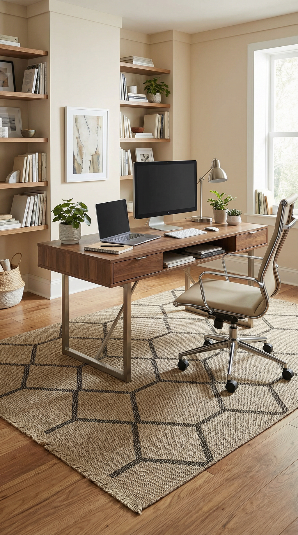 Zev Keten: Nötr Tonlarıyla İskandinav ve Minimalist Dekorasyon Halısı Özel Ölçü ✂