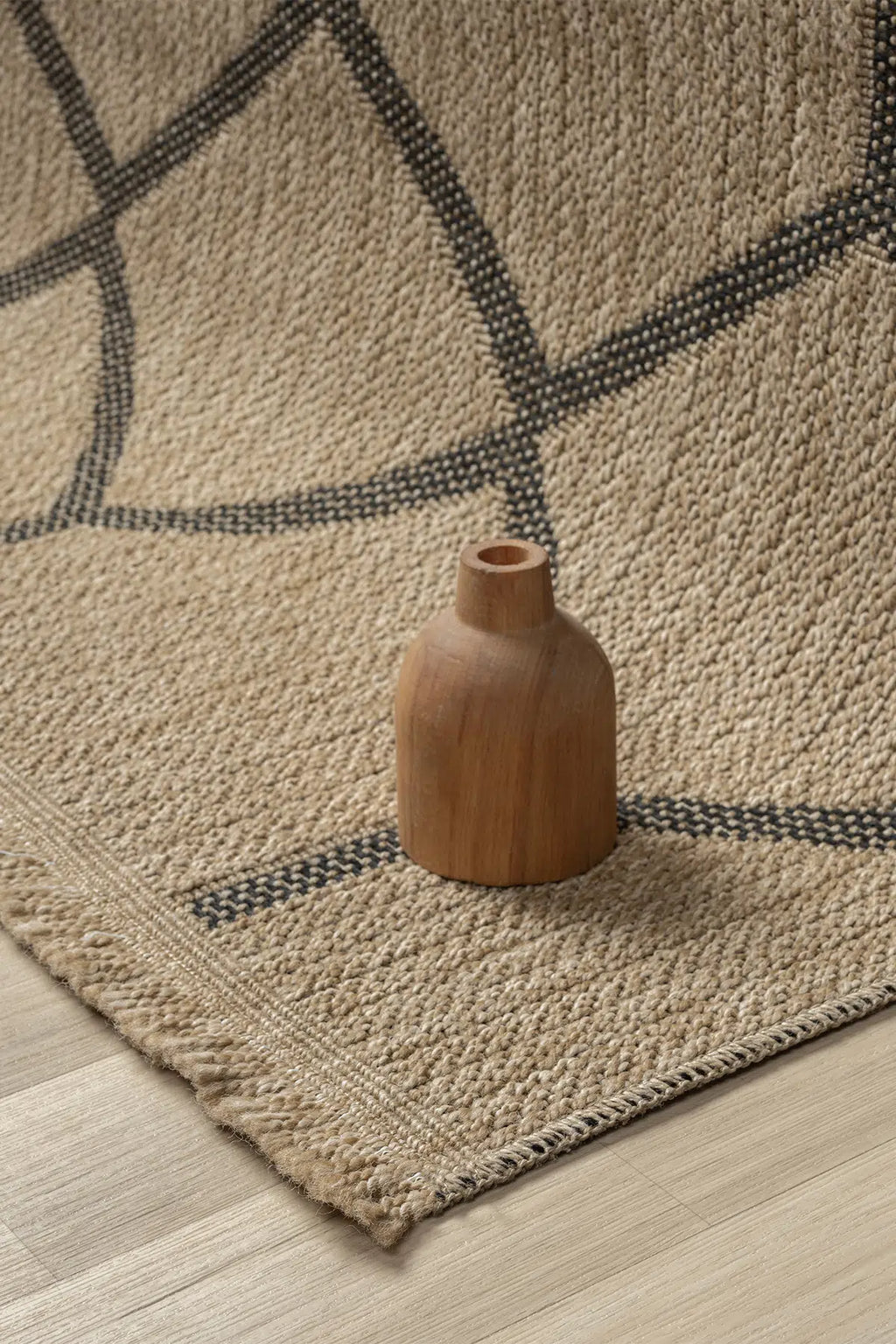 Zev Keten: Nötr Tonlarıyla İskandinav ve Minimalist Dekorasyon Halısı Özel Ölçü ✂