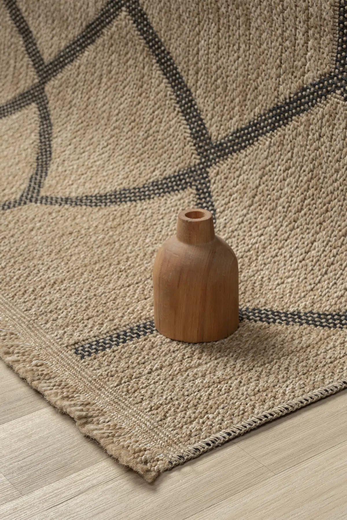 Zev Keten: Nötr Tonlarıyla İskandinav ve Minimalist Dekorasyon Halısı Özel Ölçü ✂