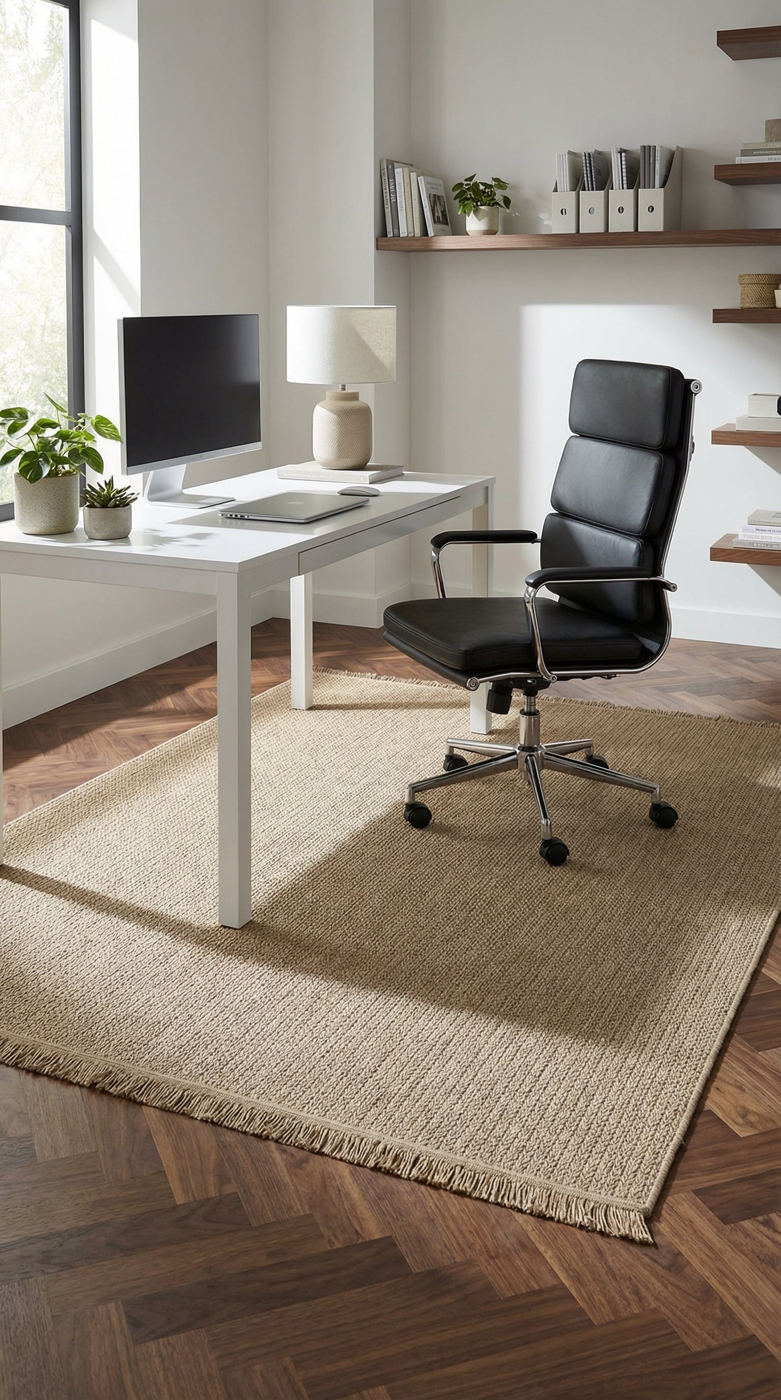 Zev Keten: 400 cm Genişliğe Kadar Özel Kesim Jüt Görünümlü Halı Özel Ölçü ✂