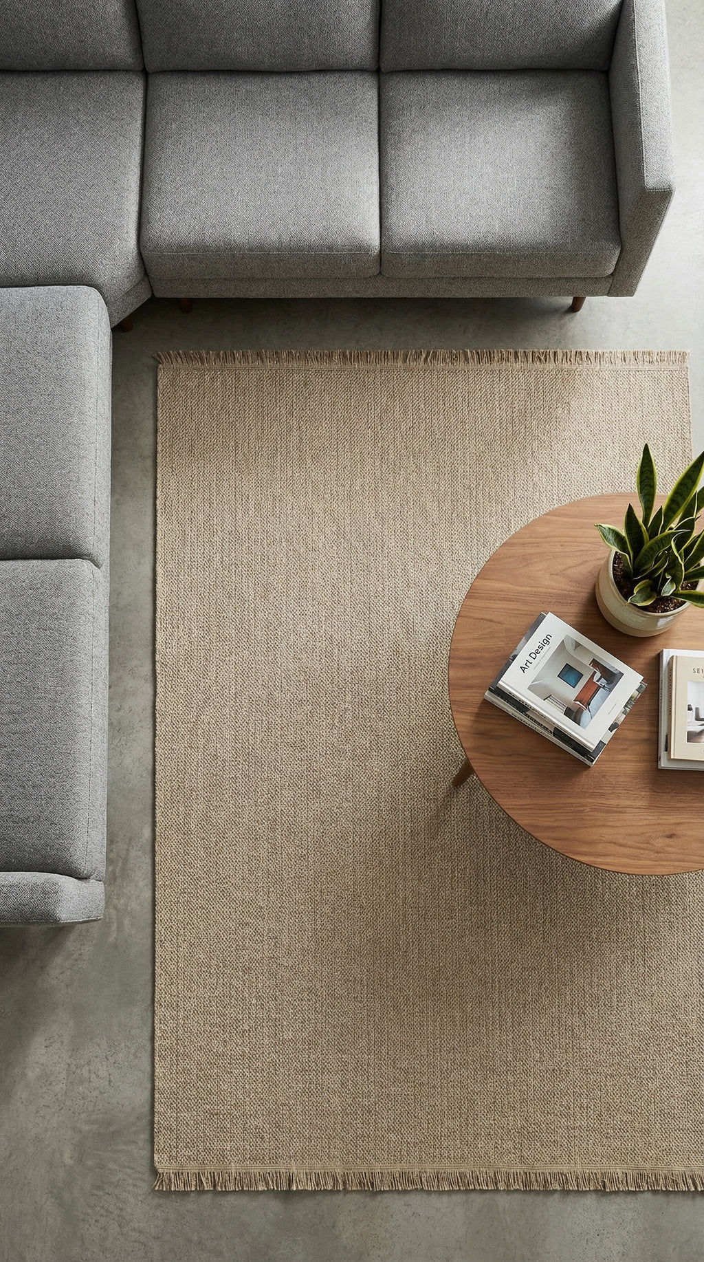 Zev Keten: 400 cm Genişliğe Kadar Özel Kesim Jüt Görünümlü Halı Özel Ölçü ✂