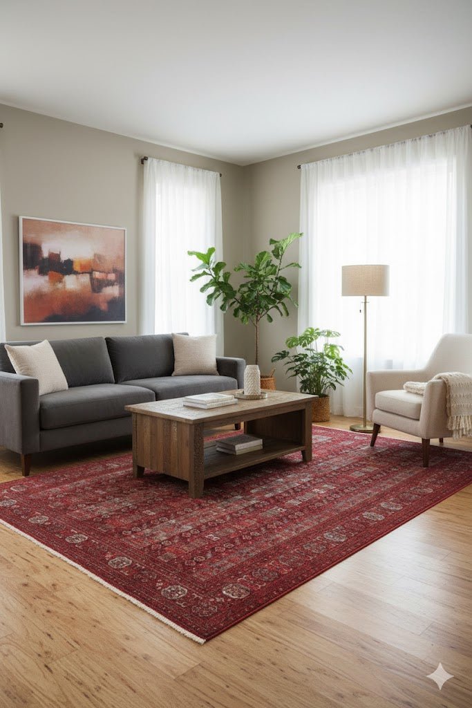 Zev Halı Asır Bordo Afgan Tarzı  Halı AS4