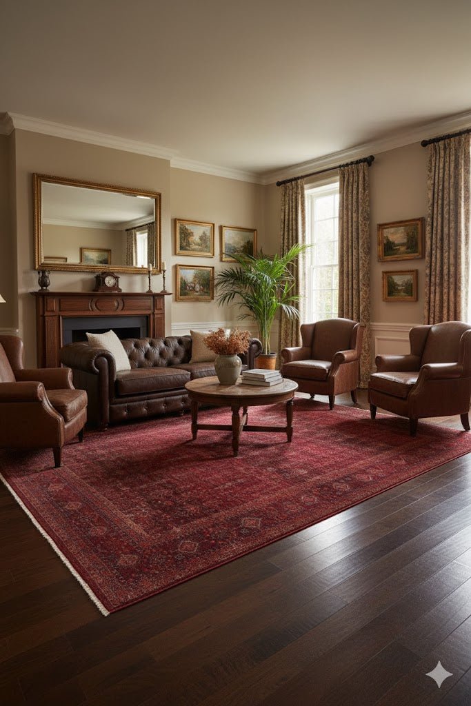 Zev Halı Asır Bordo Afgan Tarzı  Halı AS3