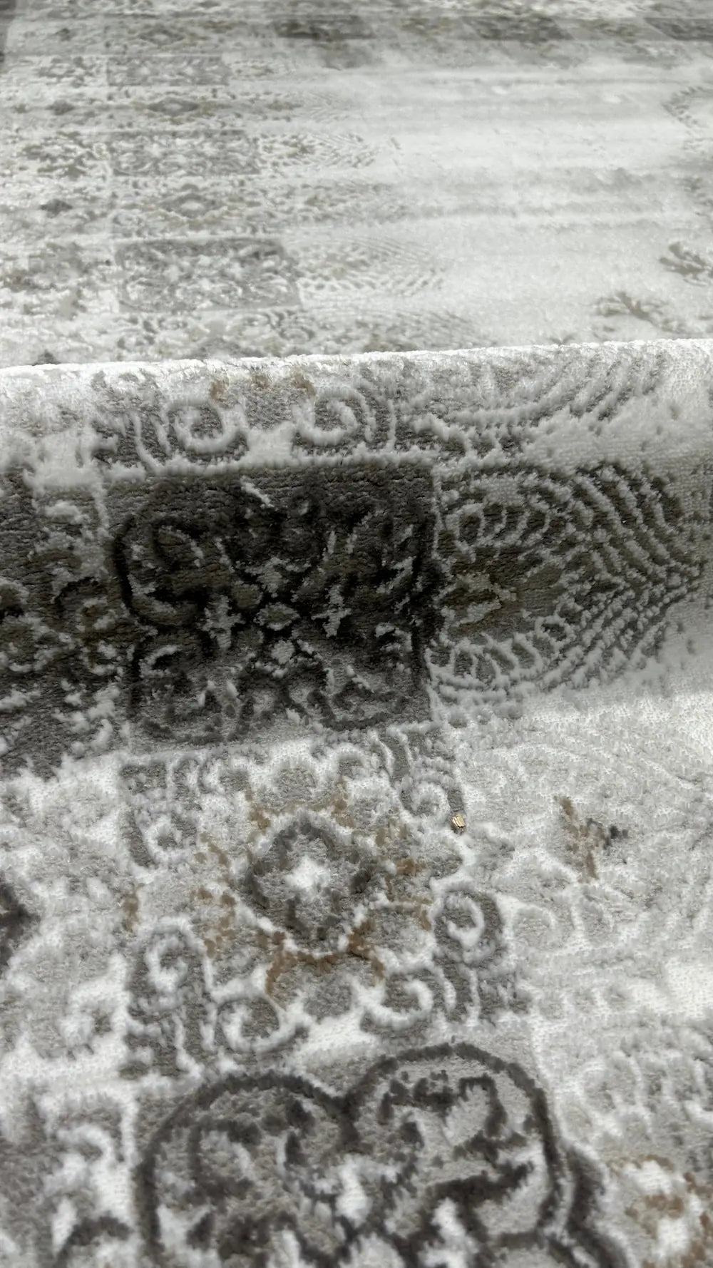 Zev Halı Prime PR025 Krem Vizon Madalyonlu Vintage Klasik Saray Halısı 160x230