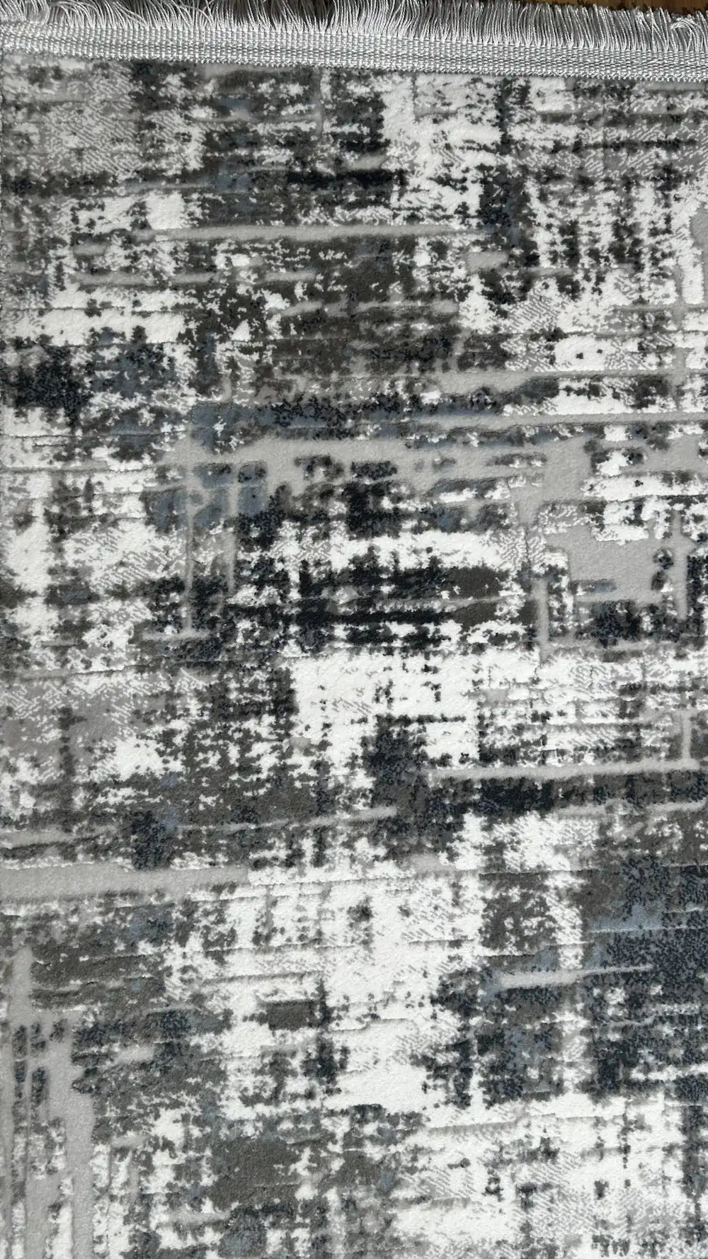 Zev Vogui Gri Mavi Endüstriyel Eskitme Modern Salon Halısı VG047 145x230