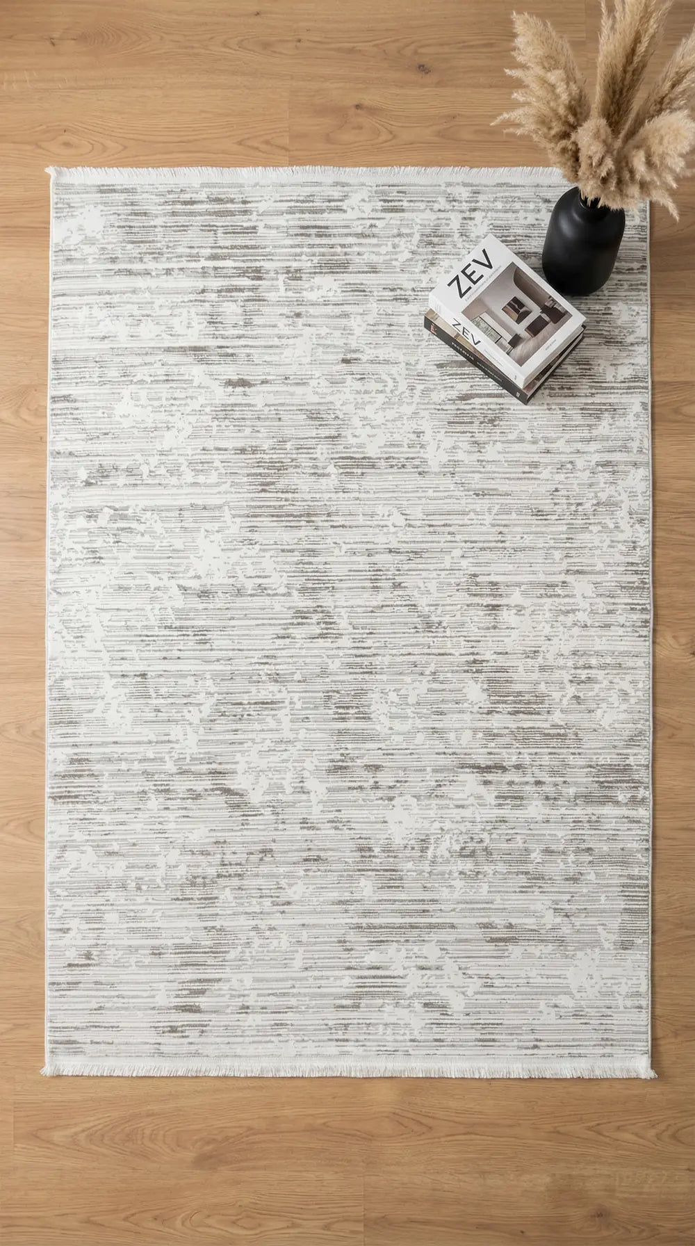 Zev Halı NK002 | 115x180 Makinede Yıkanabilir Yatay Çizgili Modern Halı