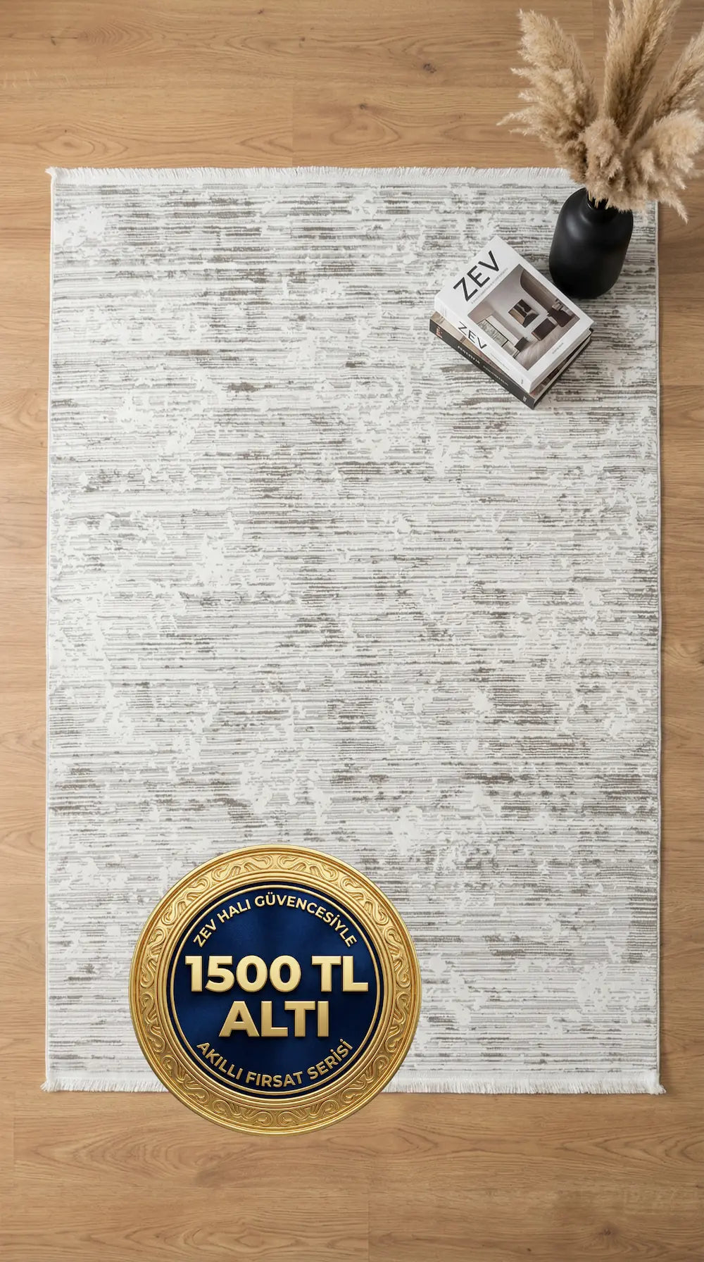 Zev Halı NK002 | 115x180 Makinede Yıkanabilir Yatay Çizgili Modern Halı