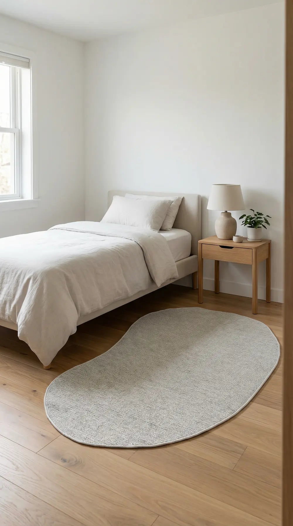 Zev Halı Asimetrik Serisi Gri Yün Pamuk Amorf Kilim 100x160 Gri