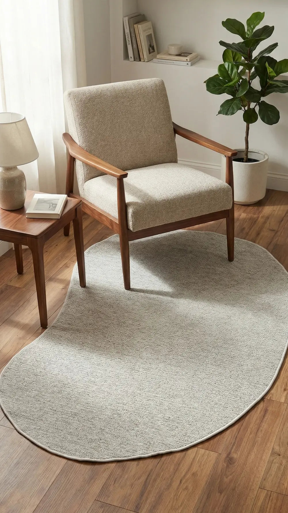 Zev Halı Asimetrik Serisi Gri Yün Pamuk Amorf Kilim 100x160 Gri