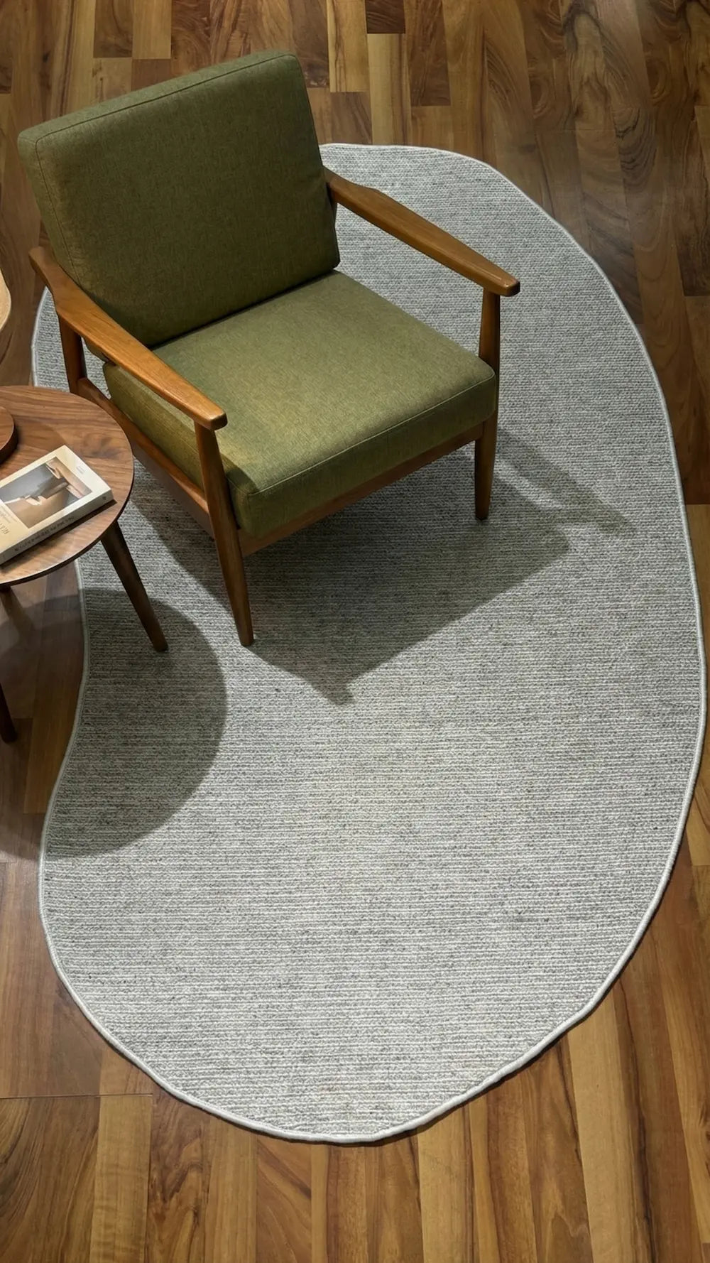 Zev Halı Asimetrik Serisi Gri Yün Pamuk Amorf Kilim 100x160 Gri