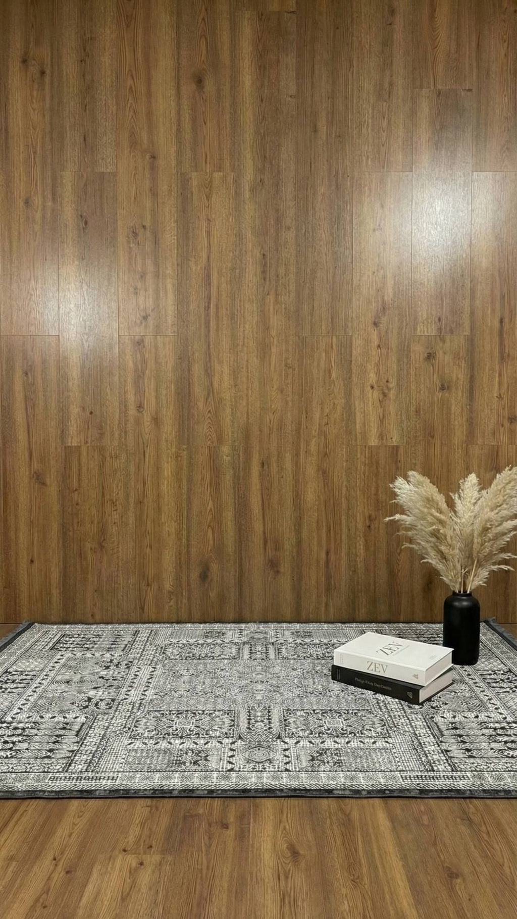 Zev Dark Serisi Zümrüt Siyahı Etnik Monokrom Triko Akrilik Salon Yatak Odası Halısı- %60 Fırsat Outlet st020  160x230