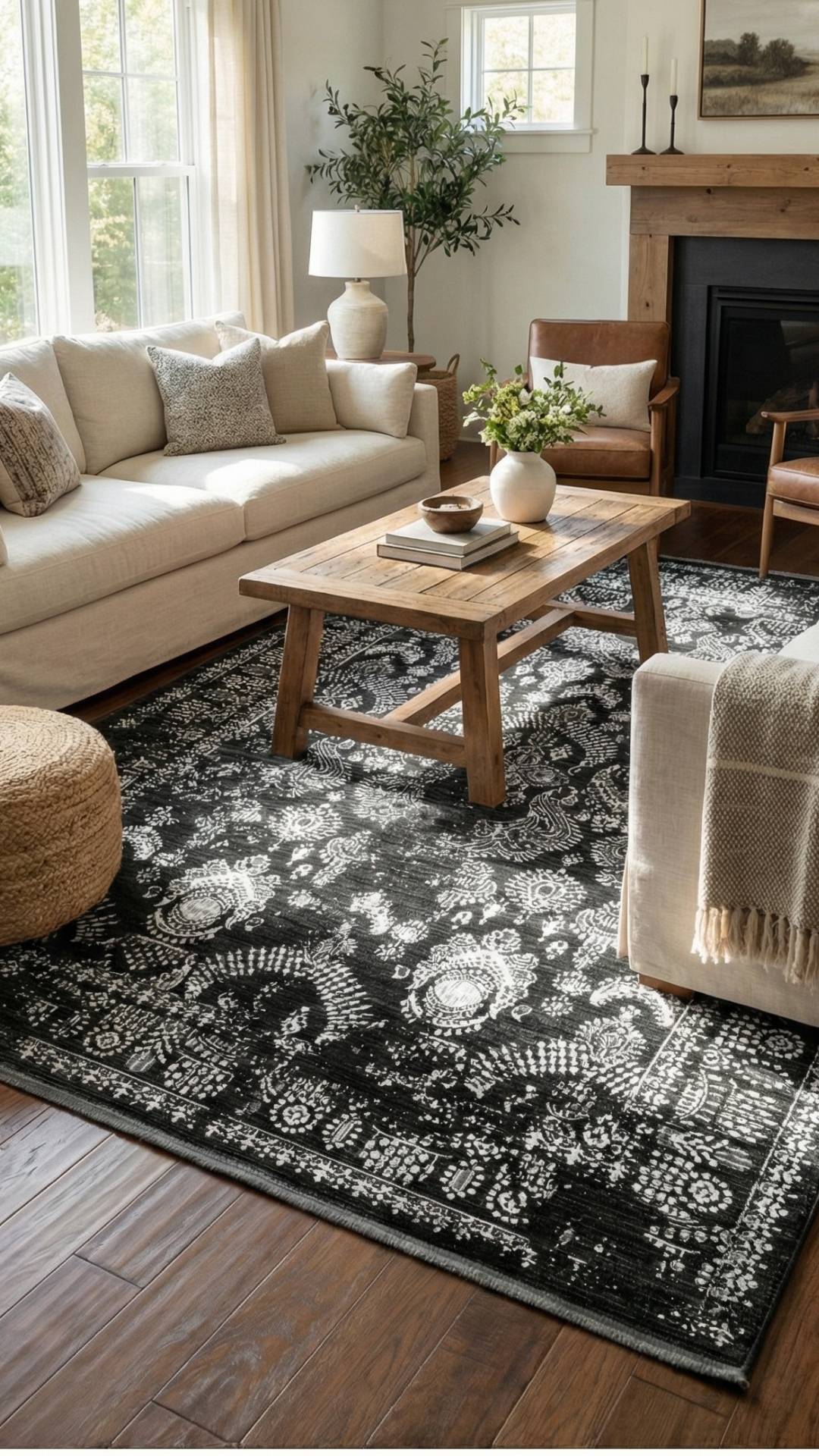 Zev Dark Serisi Zümrüt Siyahı Etnik Damask Triko Akrilik Salon Yatak Odası Halısı- %60 Fırsat Outlet st021  160x230