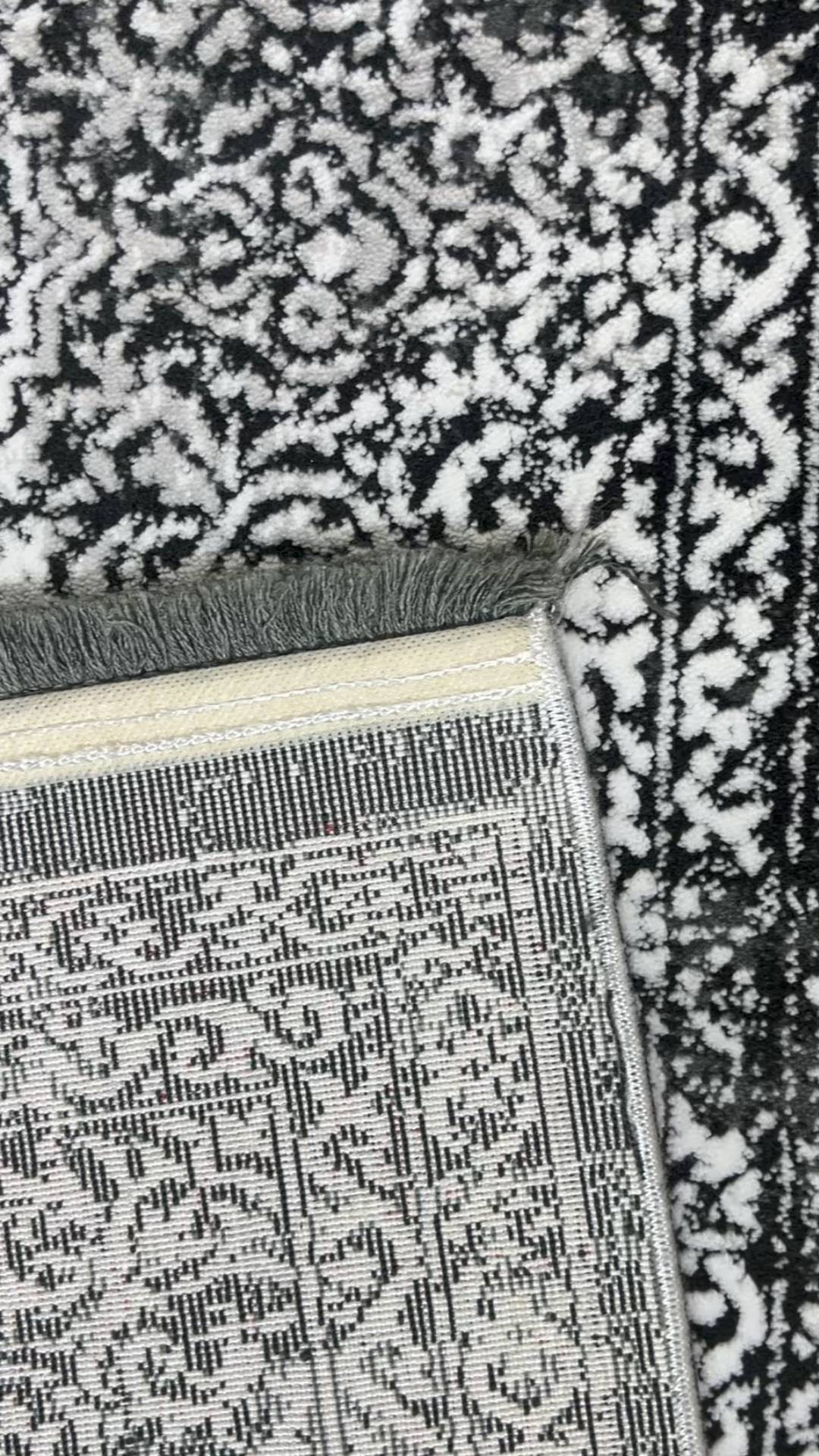 Zev Dark Serisi Zümrüt Siyahı Madalyonlu Triko Akrilik Salon Misafir Odası Halısı- %60 Fırsat Outlet st026  160x230