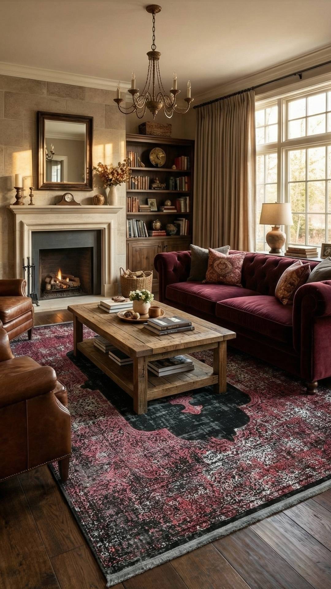 سجادة زيف دارك سيريز: سجادة أكريليك بنقشة مركزية باللون الأسود الزمردي - خصم 60% على سجادة غرفة المعيشة والمطبخ st018 مقاس 160x230