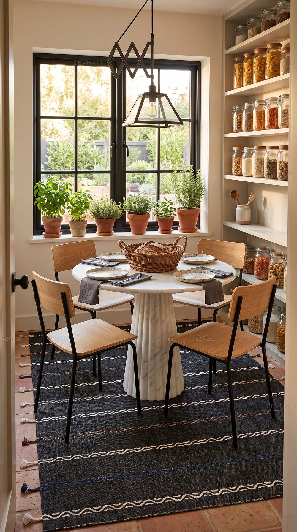 Zev Halı Vincents Colors Antrasit Dalgalı Çizgili Püsküllü İnce Kilim VC06 160x200