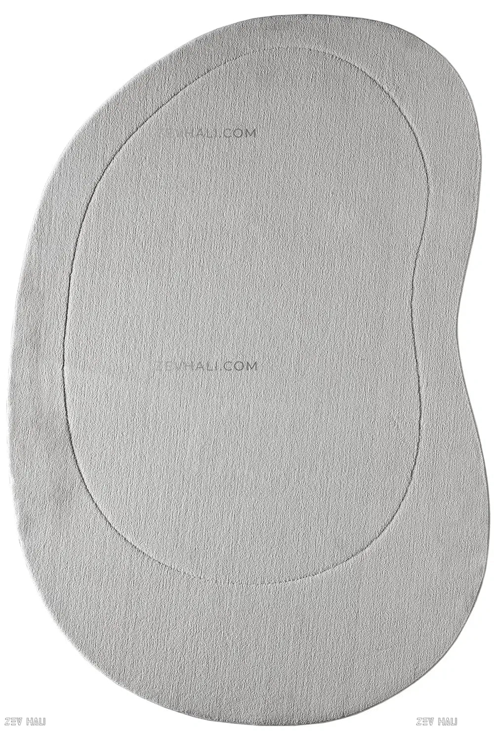 Zev Halı Asimetrik Amorf Gri Minimalist Akışkan Dokulu Premium Halı AST14 | Asimetrik Amorf Halı | Zev Halı