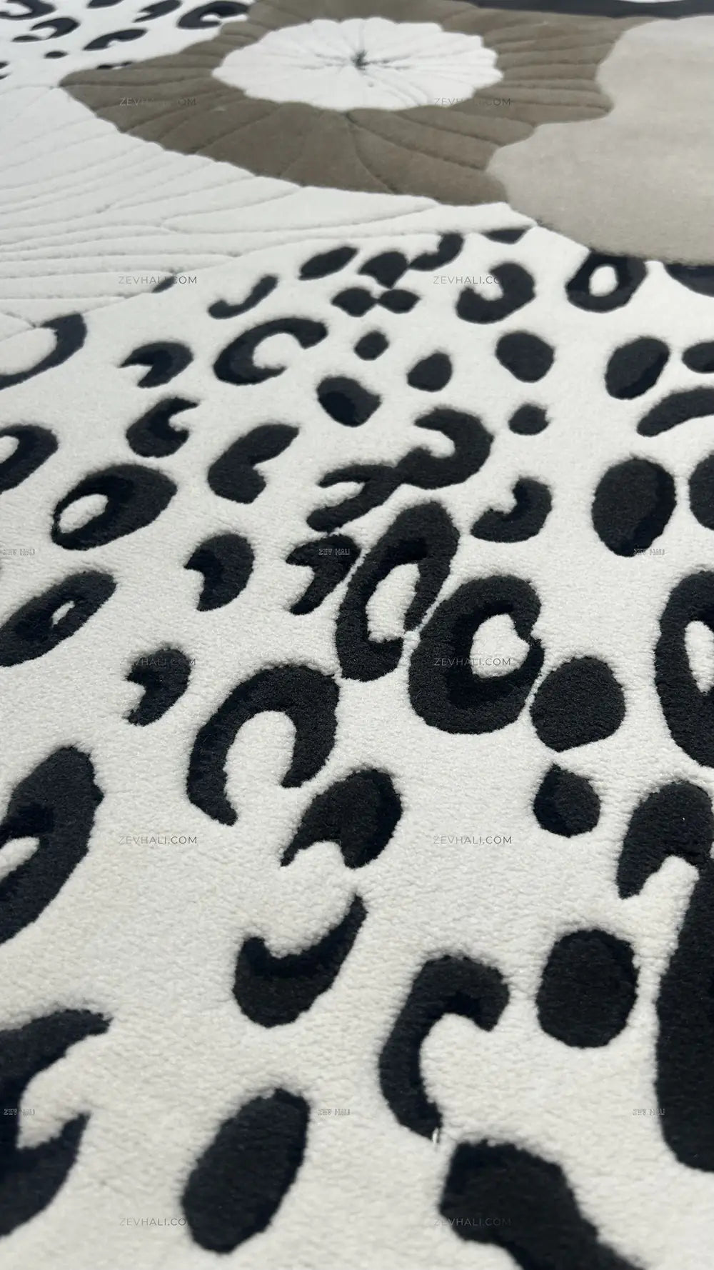 Zev Halı Asimetrik Amorf Serisi Eklektik Leopar Desenli Tasarım Halı AS03 | Asimetrik Amorf Halı | Zev Halı
