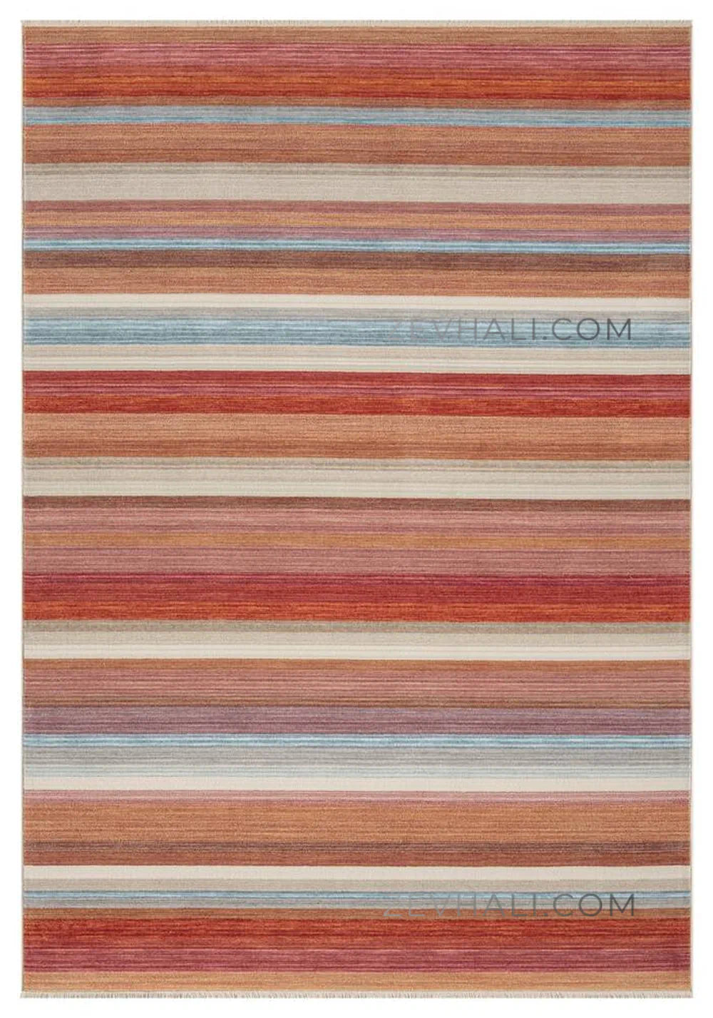 Zev Halı Aura Çok Renkli Çizgili Modern Salon Mutfak Halısı And008 | Etnik Halılar | Zev Halı