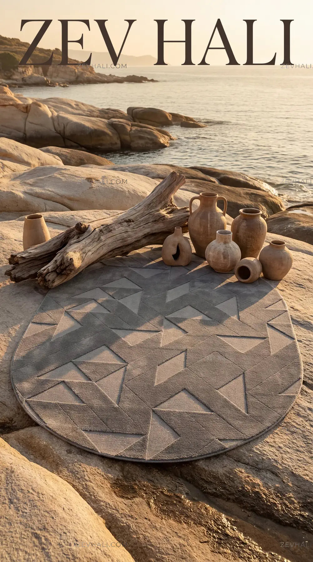 Zev Halı Babil Antrasit Microfiber Ekstra Yumuşak Oval Halı Özel Ölçü Ba24 | Microfiber Halı | Zev Halı