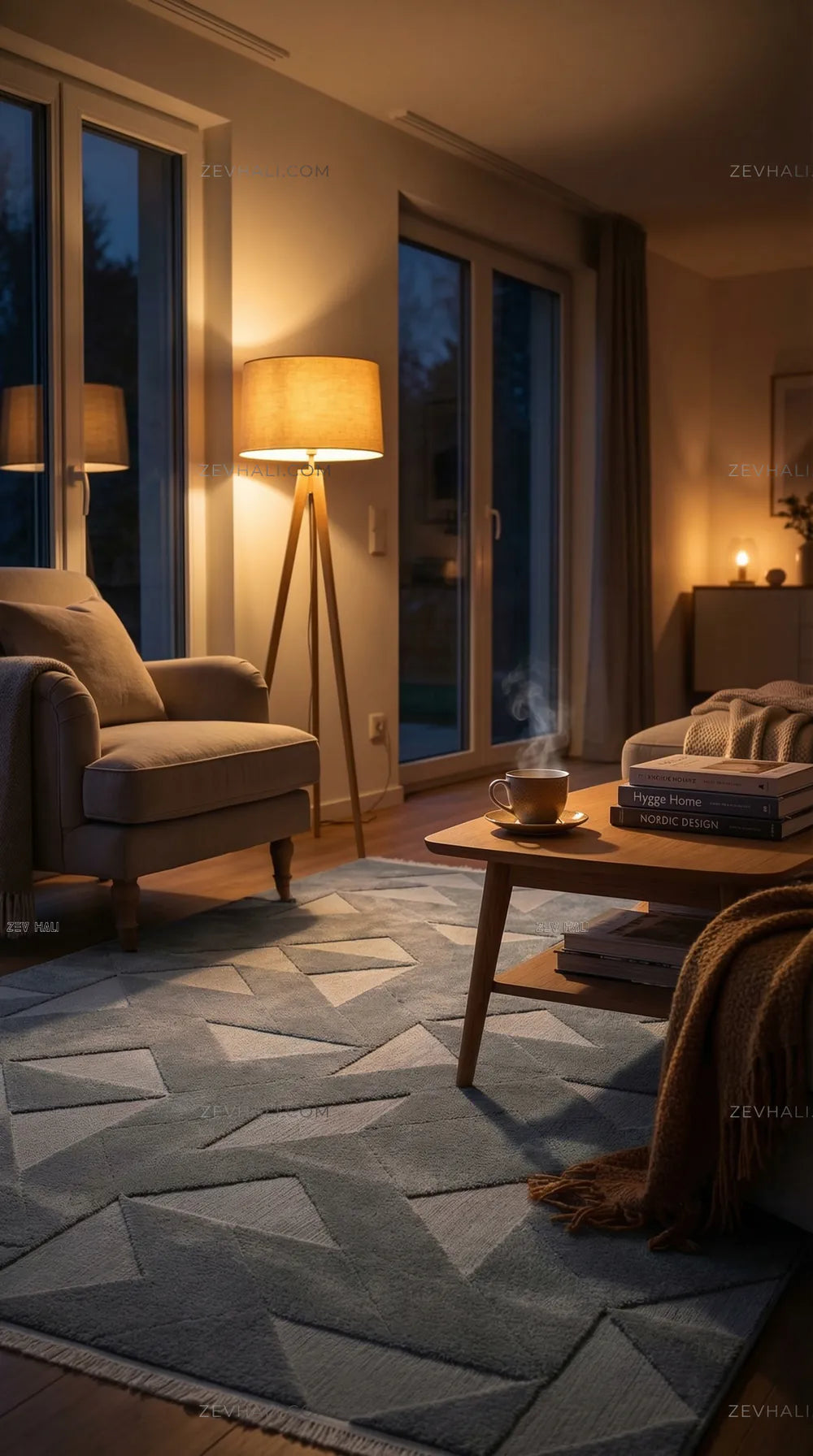 Zev Halı Babil Antrasit Yumuşak Mutfak Salon Halısı Özel Ölçü Ba06 | Microfiber Halı | Zev Halı