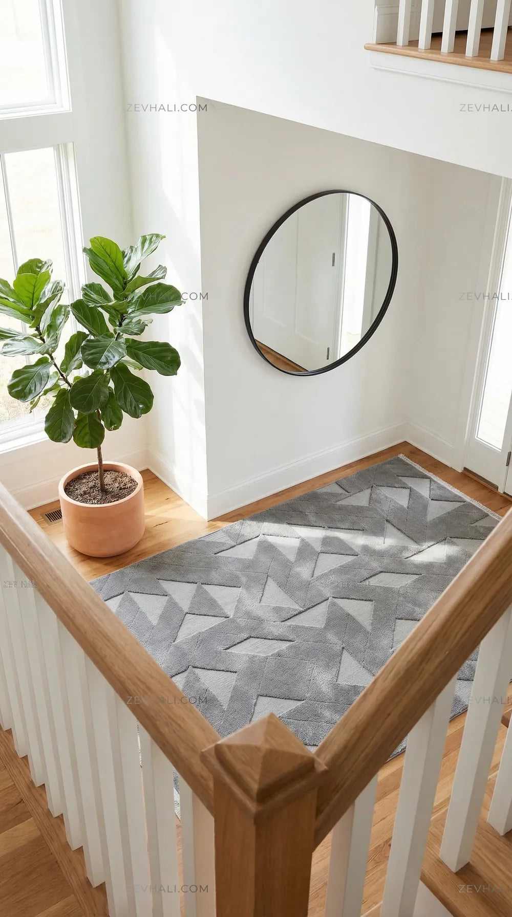 Zev Halı Babil Antrasit Yumuşak Mutfak Salon Halısı Özel Ölçü Ba06 | Microfiber Halı | Zev Halı