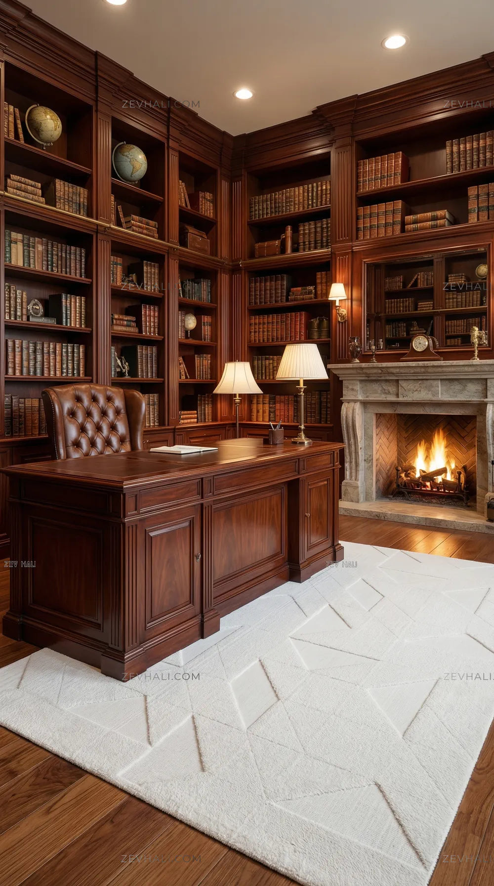 Zev Halı Babil Beyaz Geometrik Yumuşak Salon Koridor Halısı Özel Ölçü Ba04 | Microfiber Halı | Zev Halı