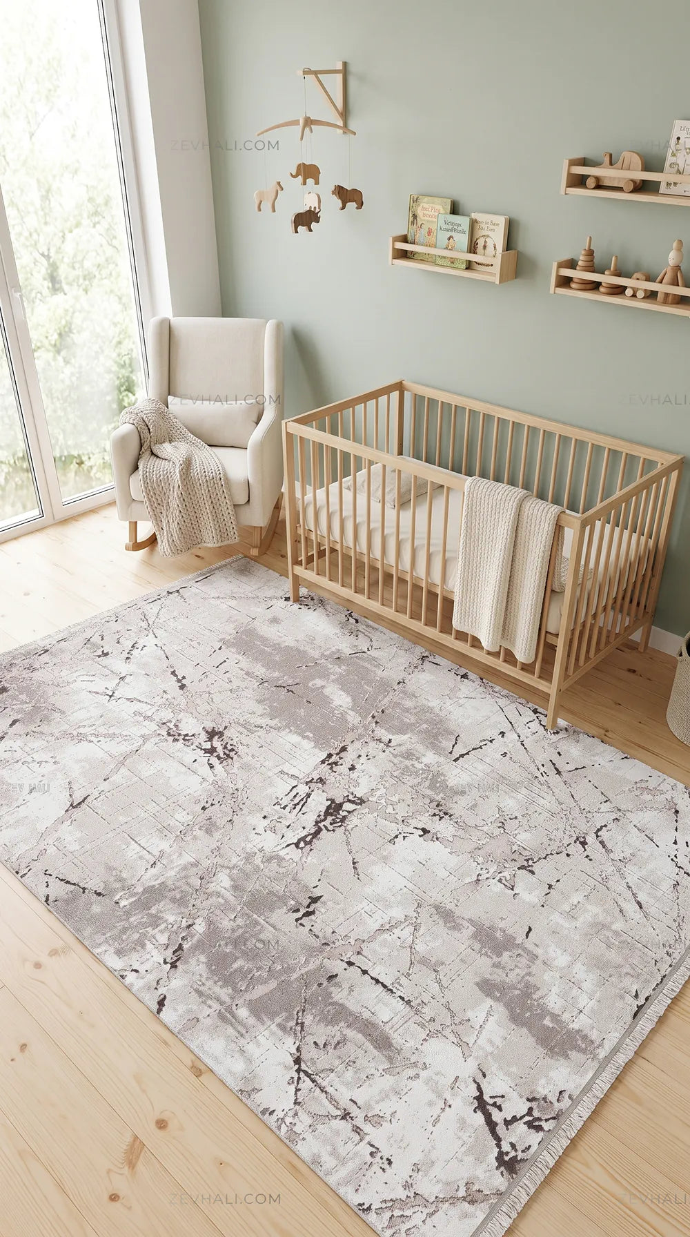 ZEV HALI NATURAL NT11 Beige Flecked Textured 400 cm Cut Acrylic Thick Rug