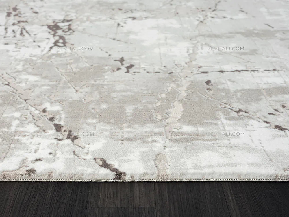 ZEV HALI NATURAL NT11 Beige Flecked Textured 400 cm Cut Acrylic Thick Rug