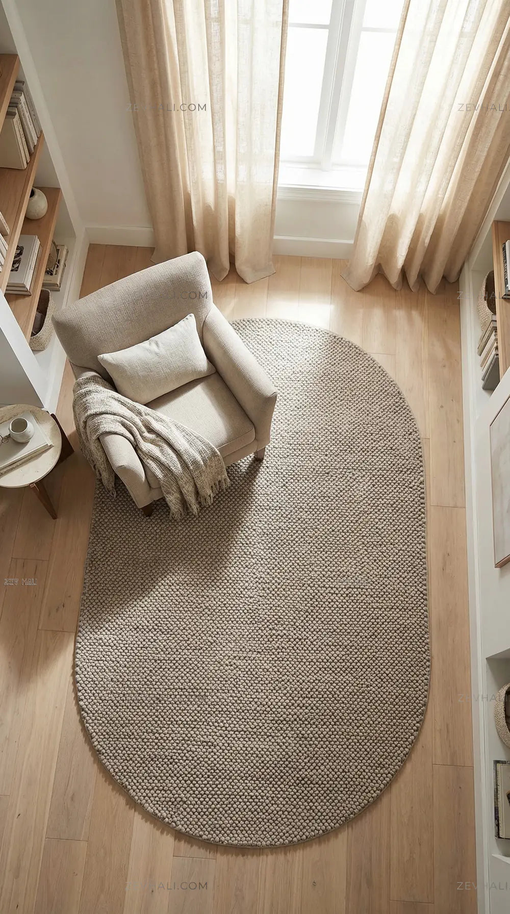 Zev Halı Kuak Vizon Yıkanabilir Kaymaz Peluş Halı KU02 Özel Ölçü | Banyo Halısı | Zev Halı