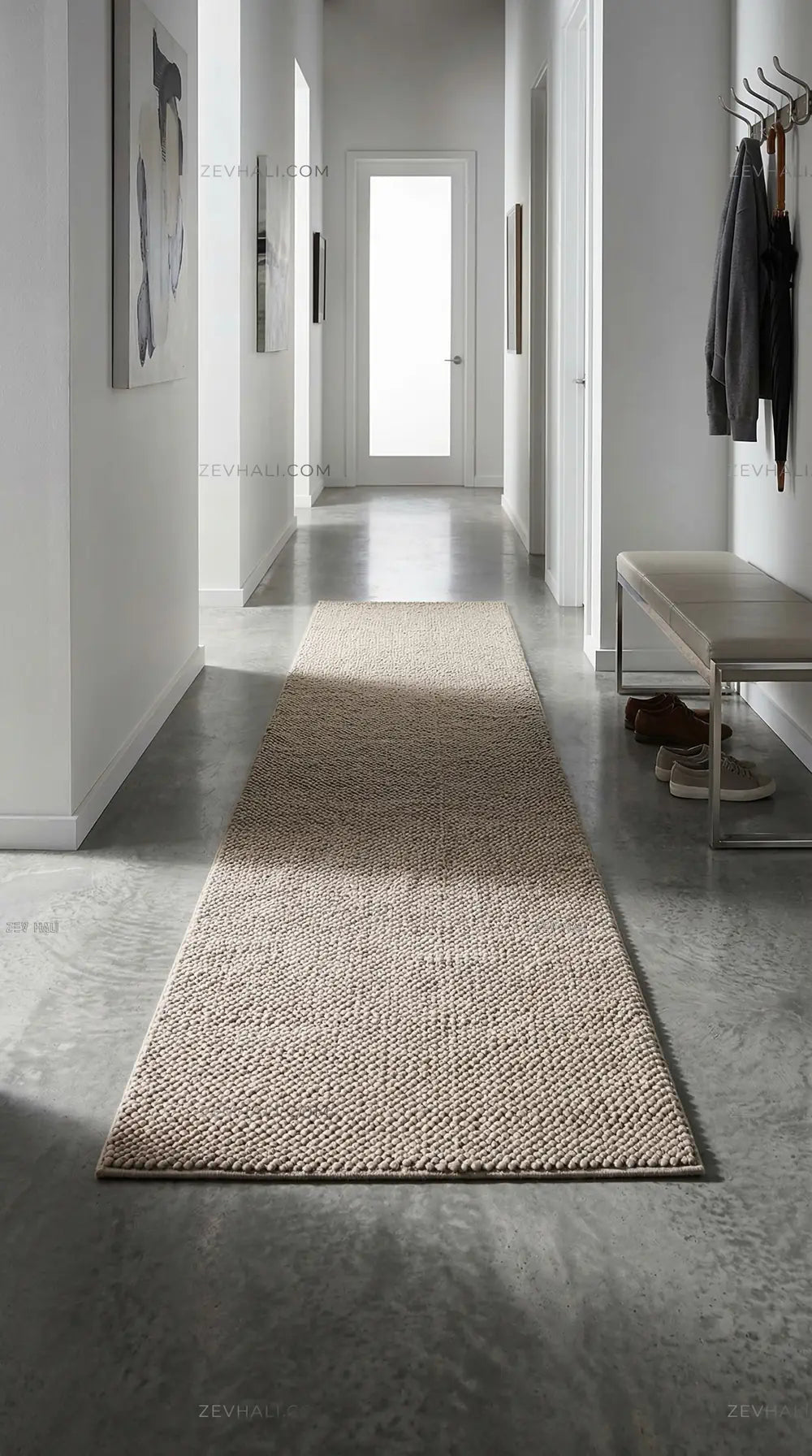 Zev Halı Kuak Vizon Yıkanabilir Kaymaz Peluş Halı KU02 Özel Ölçü | Banyo Halısı | Zev Halı