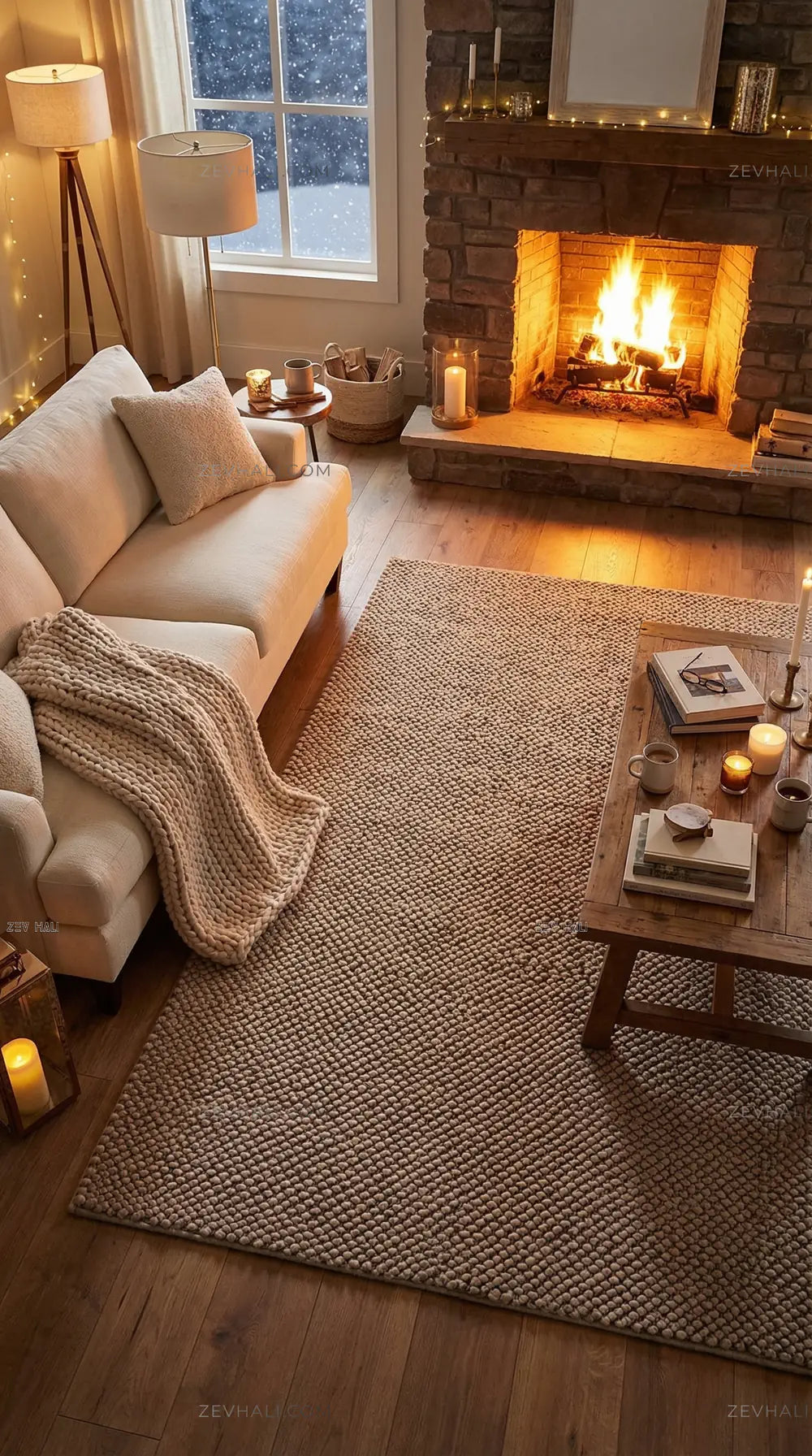 Zev Halı Kuak Vizon Yıkanabilir Kaymaz Peluş Halı KU02 Özel Ölçü | Banyo Halısı | Zev Halı