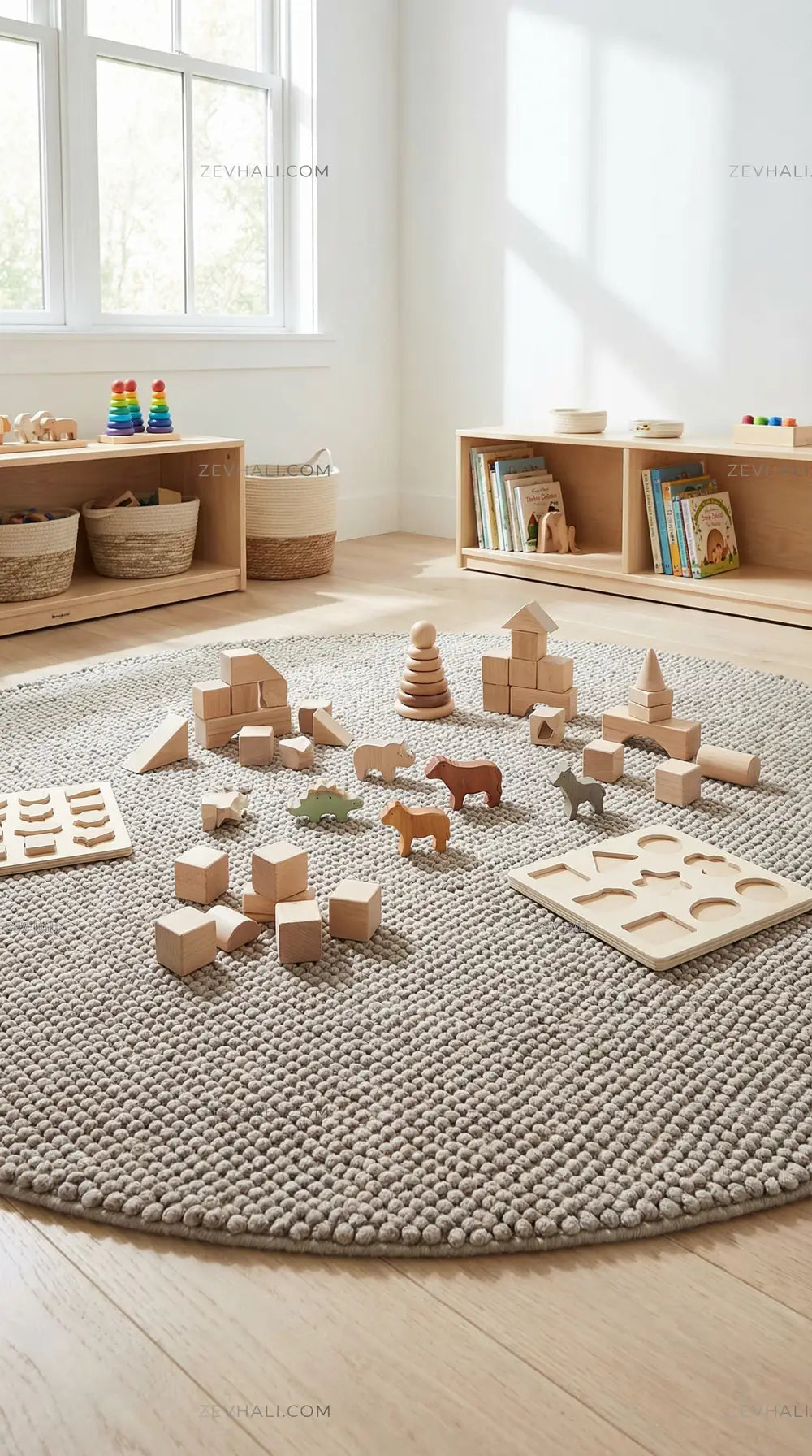 Zev Halı Kuak Vizon Yıkanabilir Kaymaz Peluş Halı KU02 Özel Ölçü | Banyo Halısı | Zev Halı