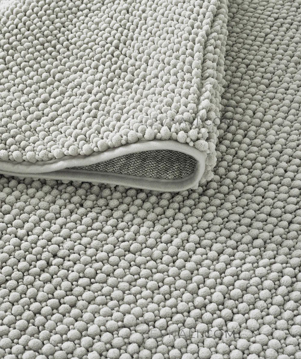 Zev Halı Kuak Gri Yıkanabilir Kaymaz Peluş Banyo Yolluk Halı KU05 Özel Ölçü | Banyo Halısı | Zev Halı